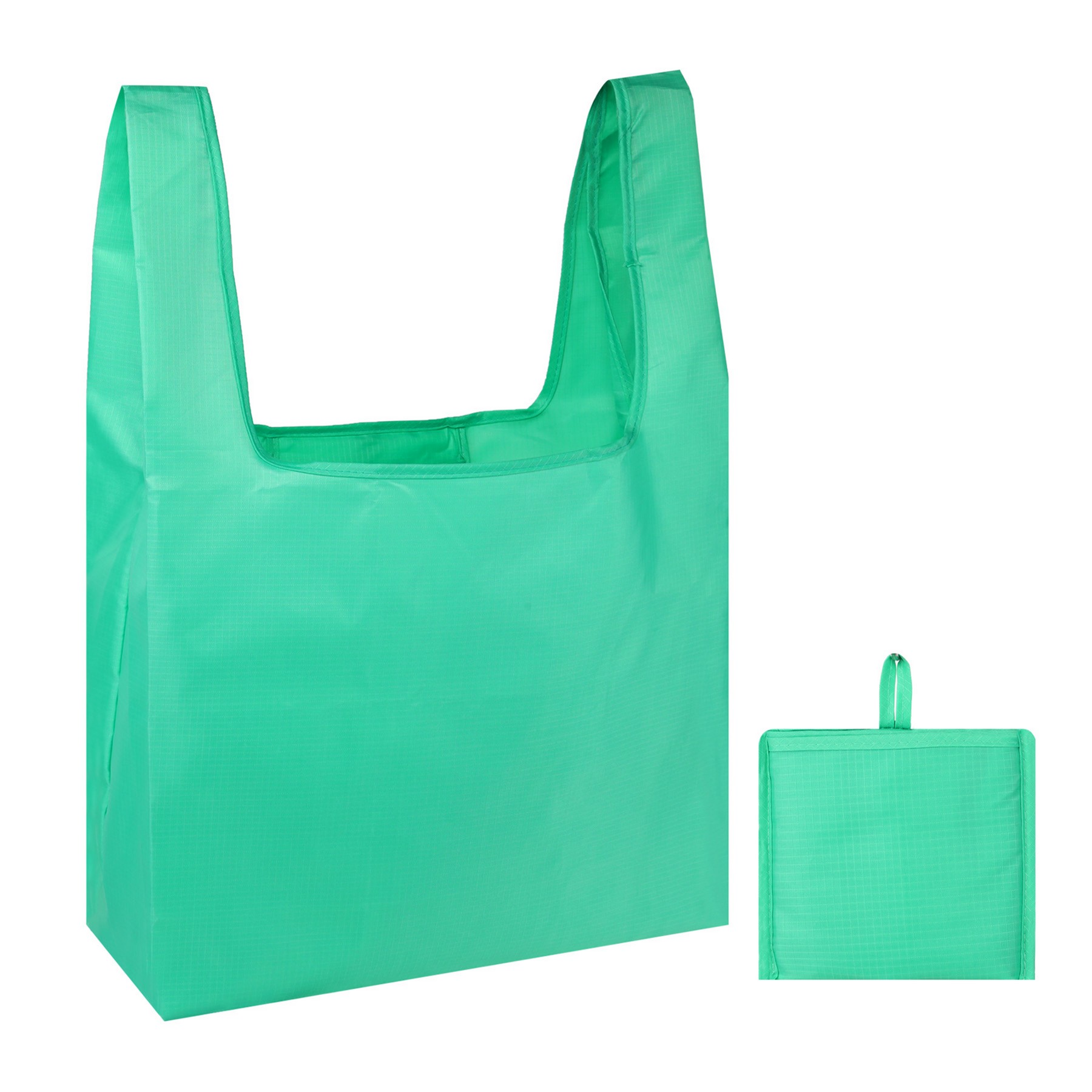 420D Polyester Foldable Tote with Storage Pouch — view 2