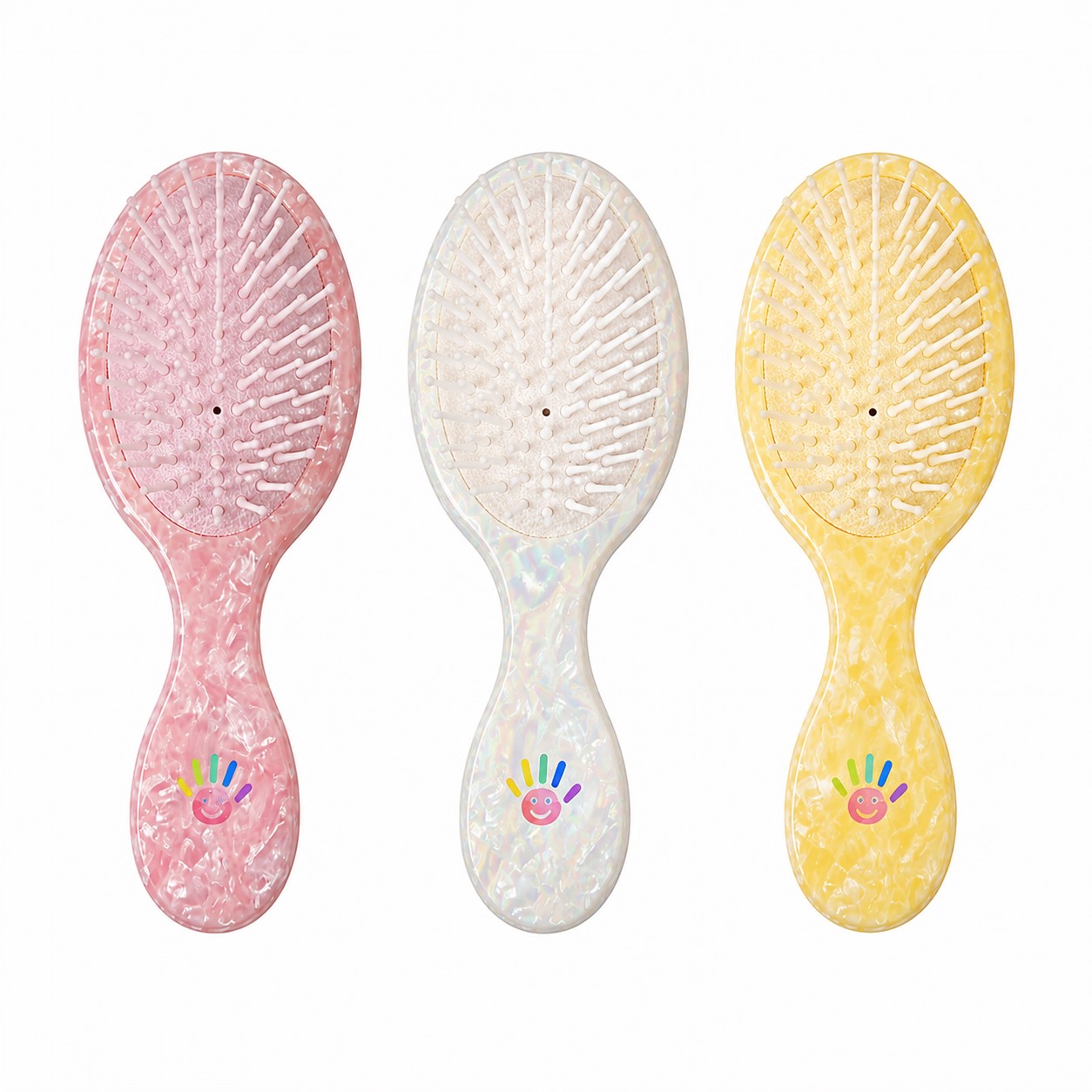 Oval Acetate Cushion Detangling Hair Brush