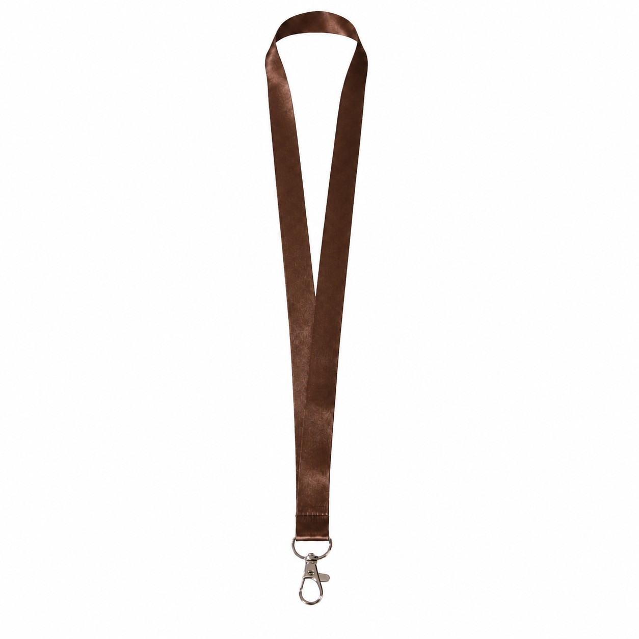 Polyester Lanyard With Attachment Options — Brown