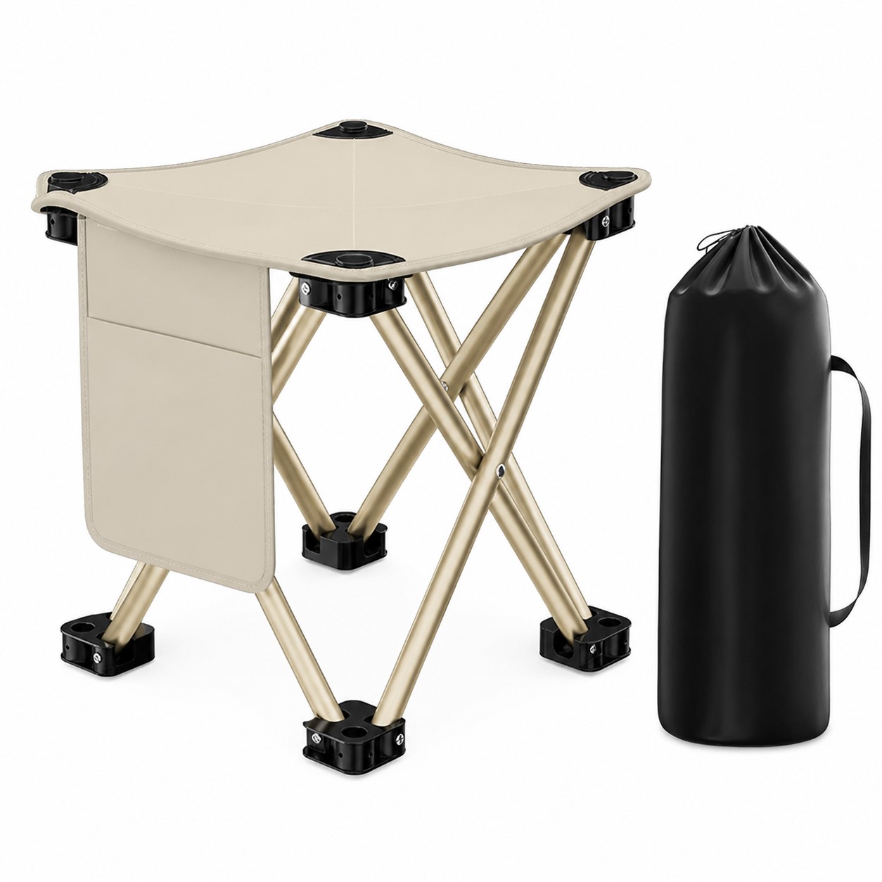 Portable Carbon Steel Folding Stool — view 2
