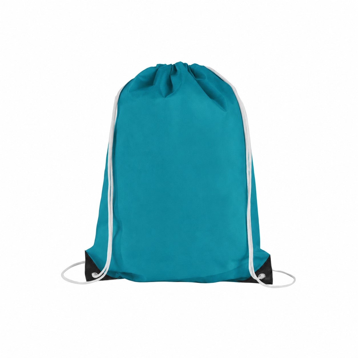 210D Polyester 14" Drawstring Bag — Teal Blue