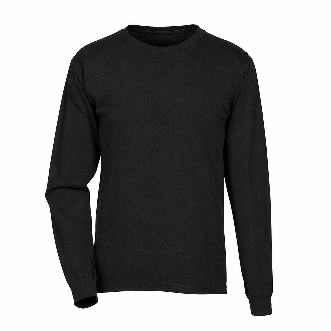 Ringspun Cotton Long Sleeve Tee — Black