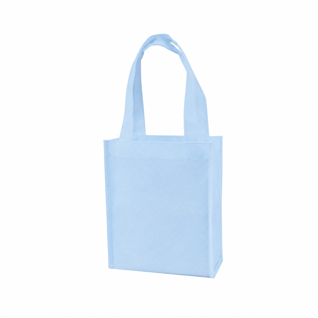Mini 4" Gusset Tote Bag — Baby Blue