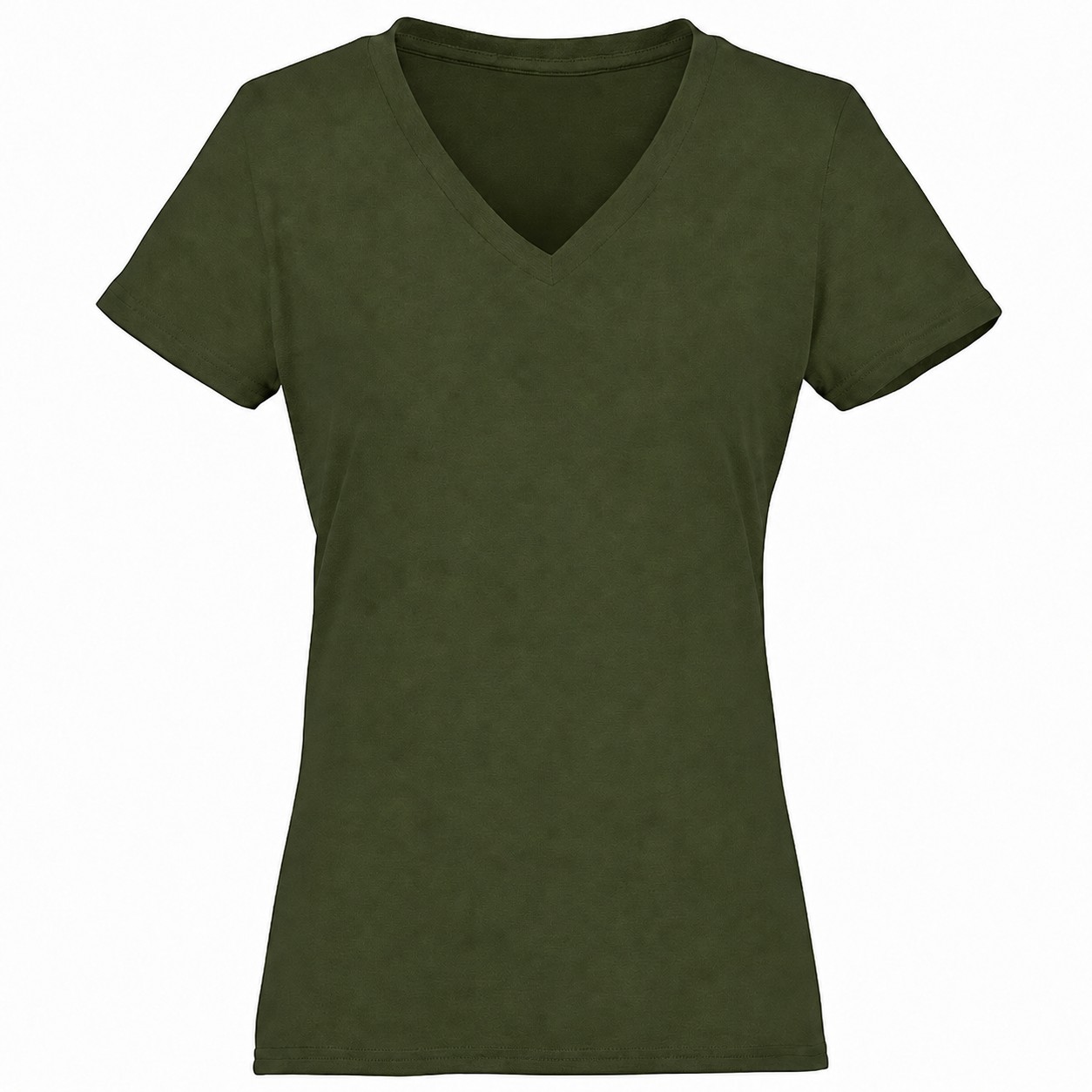 Ladies Tri Blend V Neck Tee — view 2