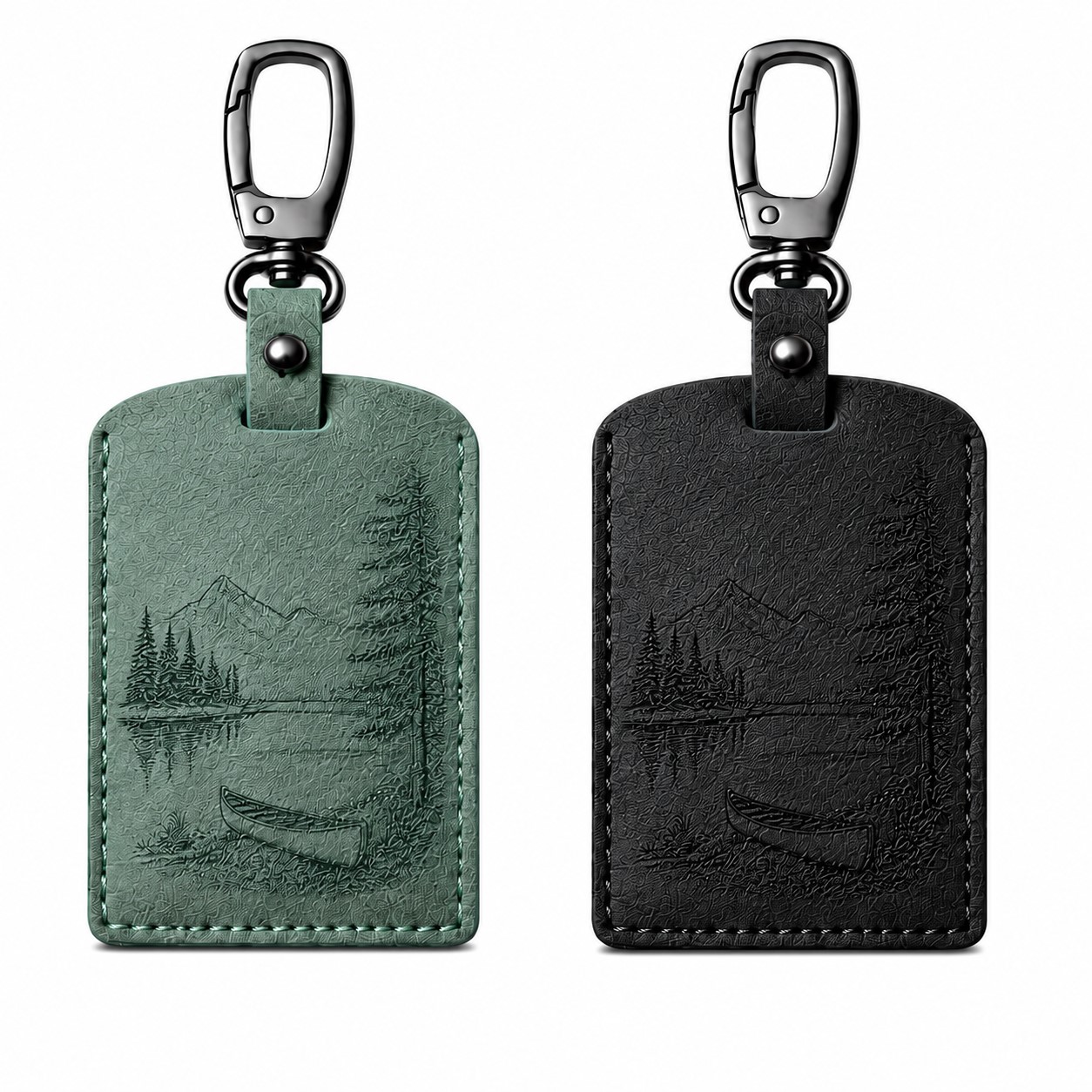 PU Car Key Case With Swivel Clip
