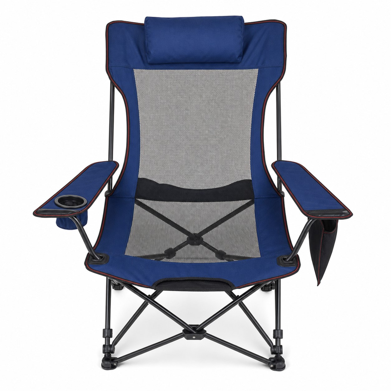 Oxford Mesh Folding Chair With Rotating Feet — view 2
