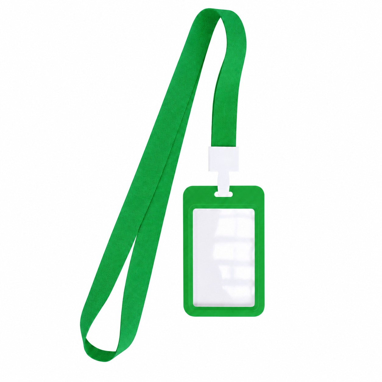 Vertical Sliding Badge Holder Lanyard — Green