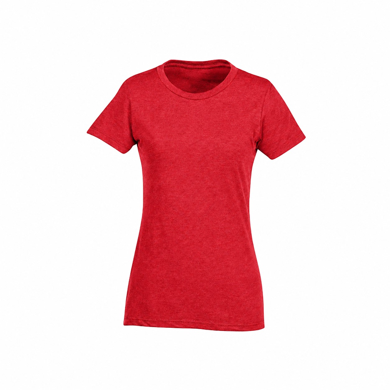 Ladies Combed Ringspun Cotton Blend Tee — Red