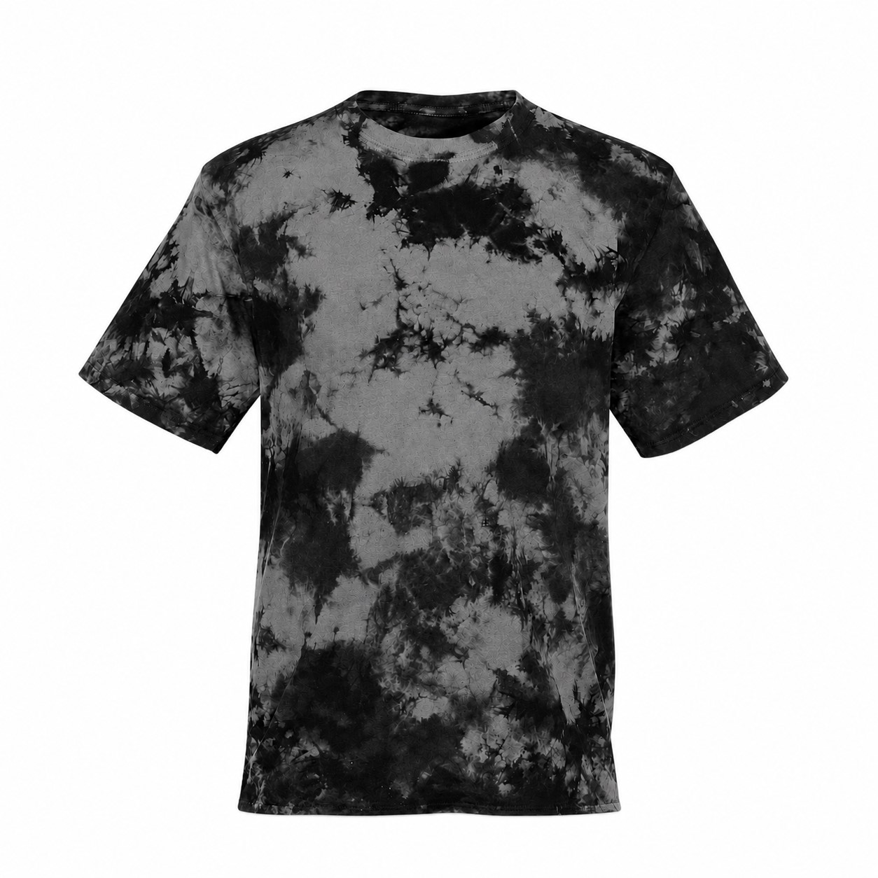 Crystal Dyed Cotton Crewneck Tee — Gray