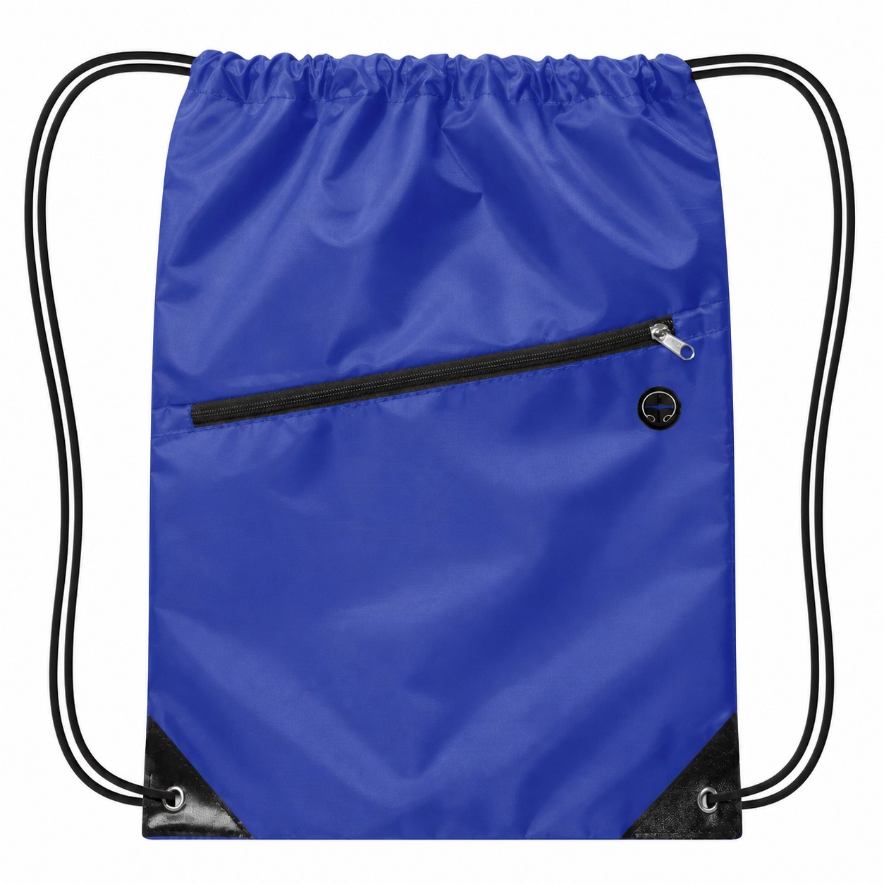 Polyester Cinch Backpack With Diagonal Pocket — view 2