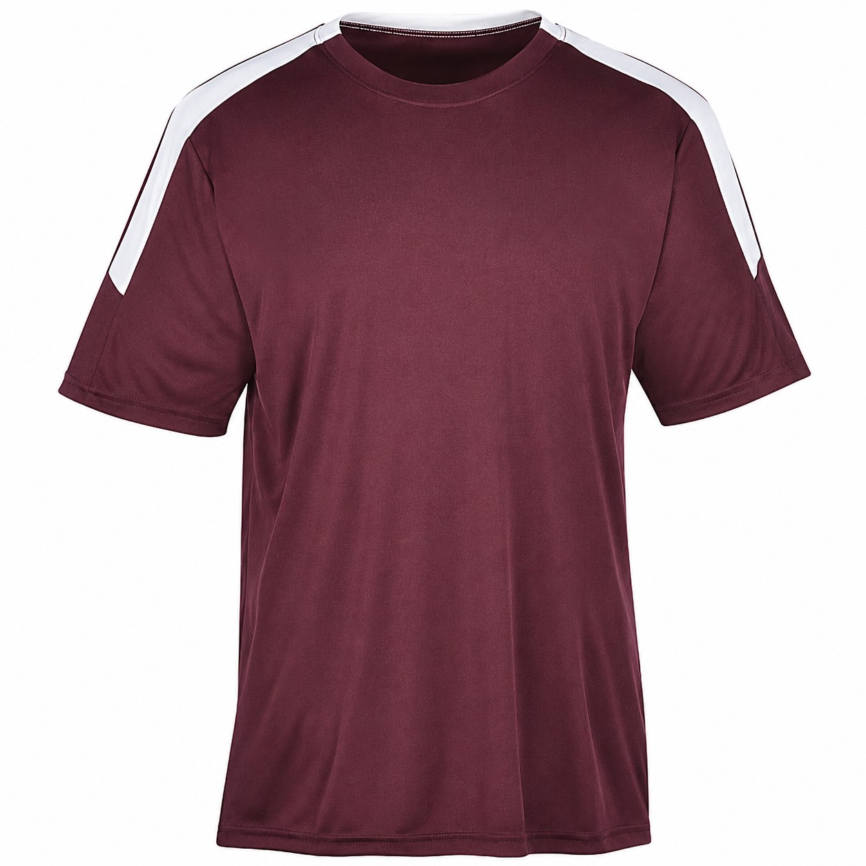 Polyester Contrast Stripe Crewneck Shirt — view 2