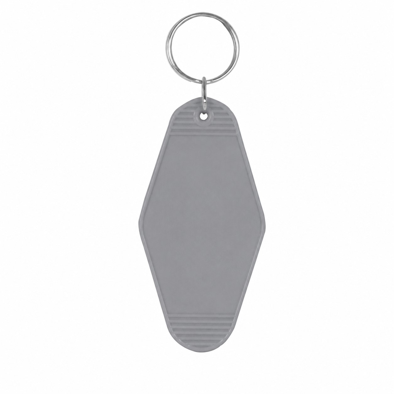 Plastic Motel Key Tag Ring — Gray