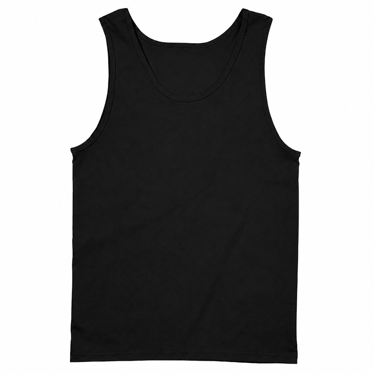 Cotton Sleeveless Tank Top — Black