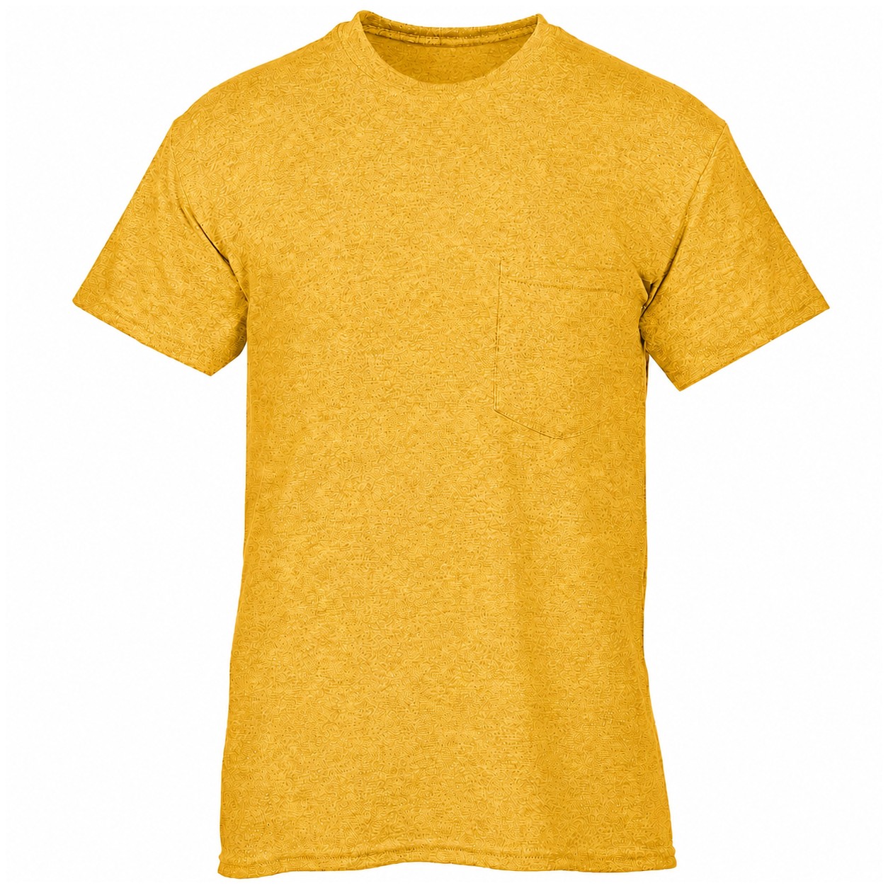 Cotton-Polyester Blend Pocket T-Shirt — Gold