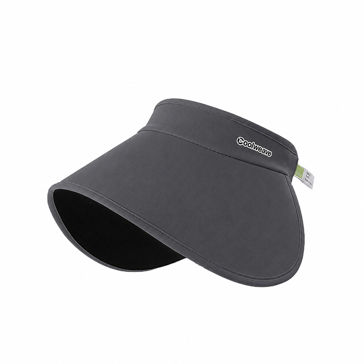 Polyester Rollable Open Top Sun Visor — Dark Gray