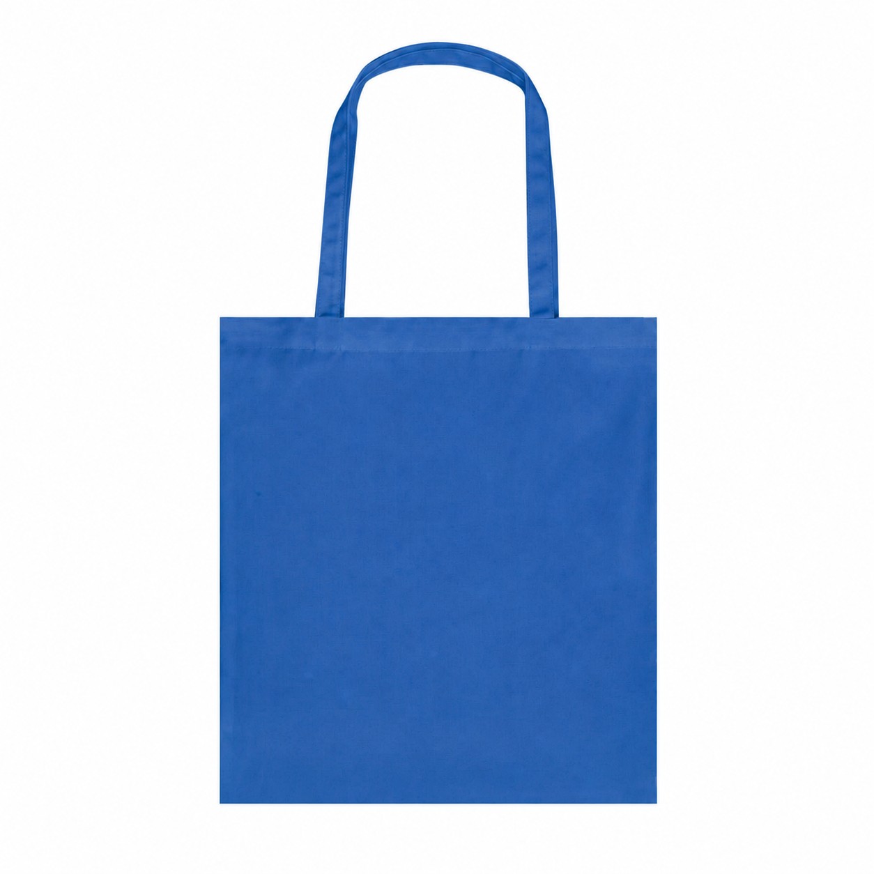 8 Oz Polyester Canvas Tote Bag — Blue