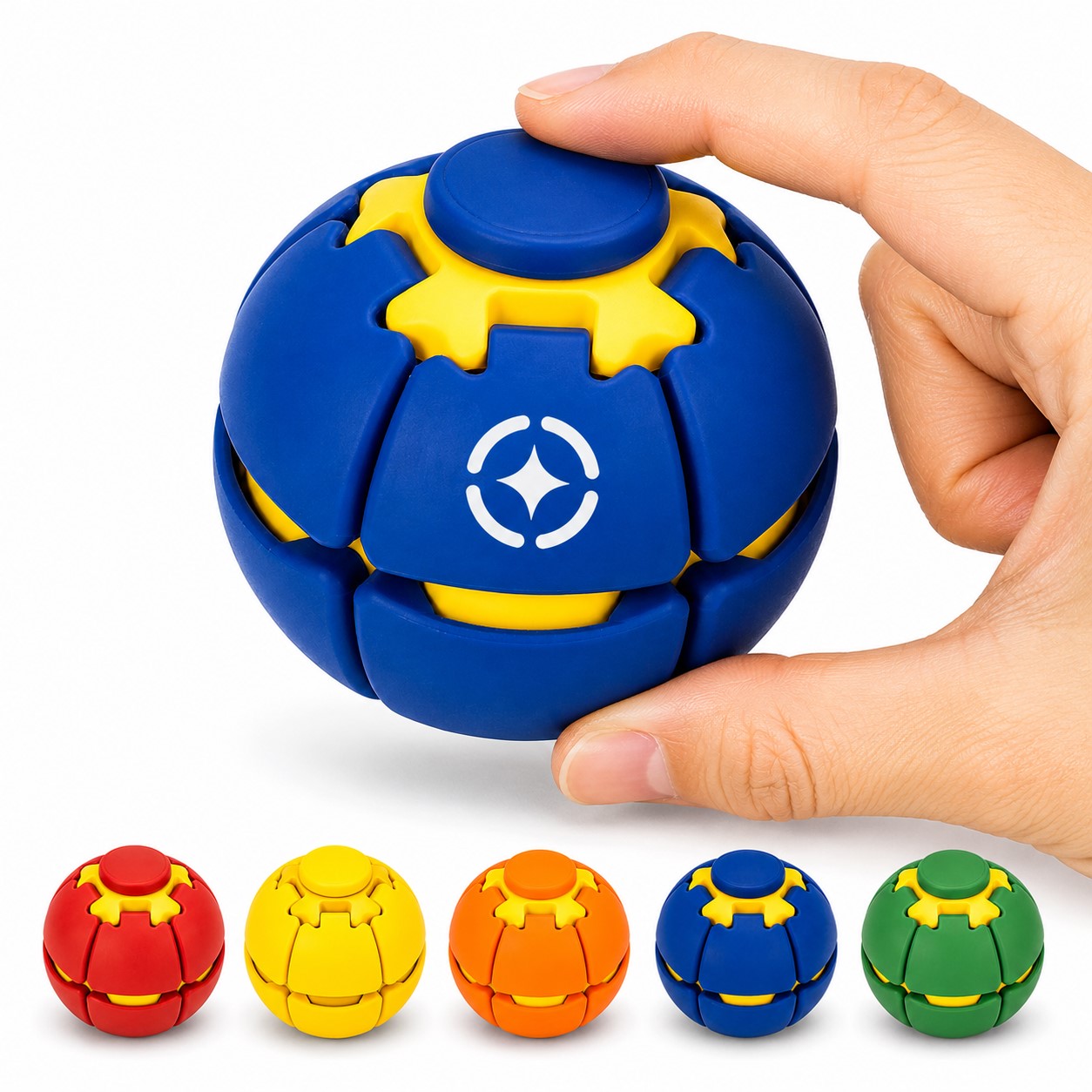 Plastic Push Button Fidget Spinner Ball