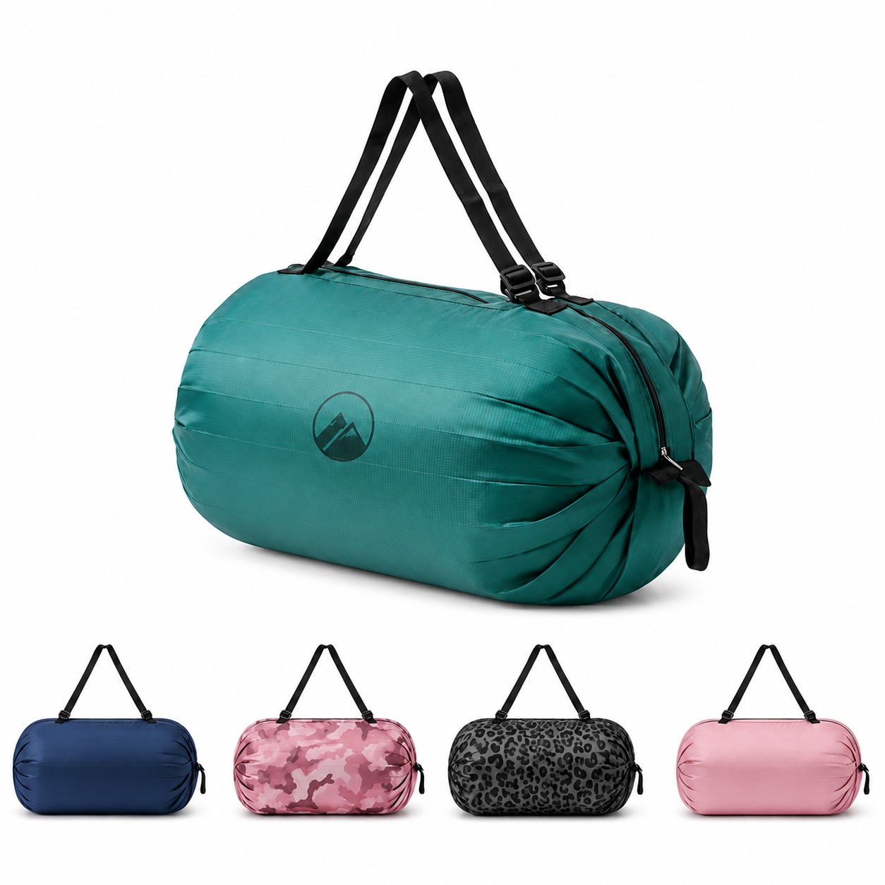 Foldable Zippered Plastic Shopping Bag