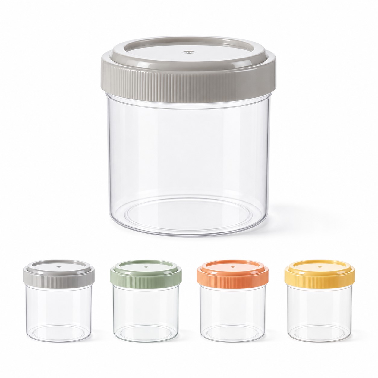 Mini Round ABS Seasoning Container With Screw Top