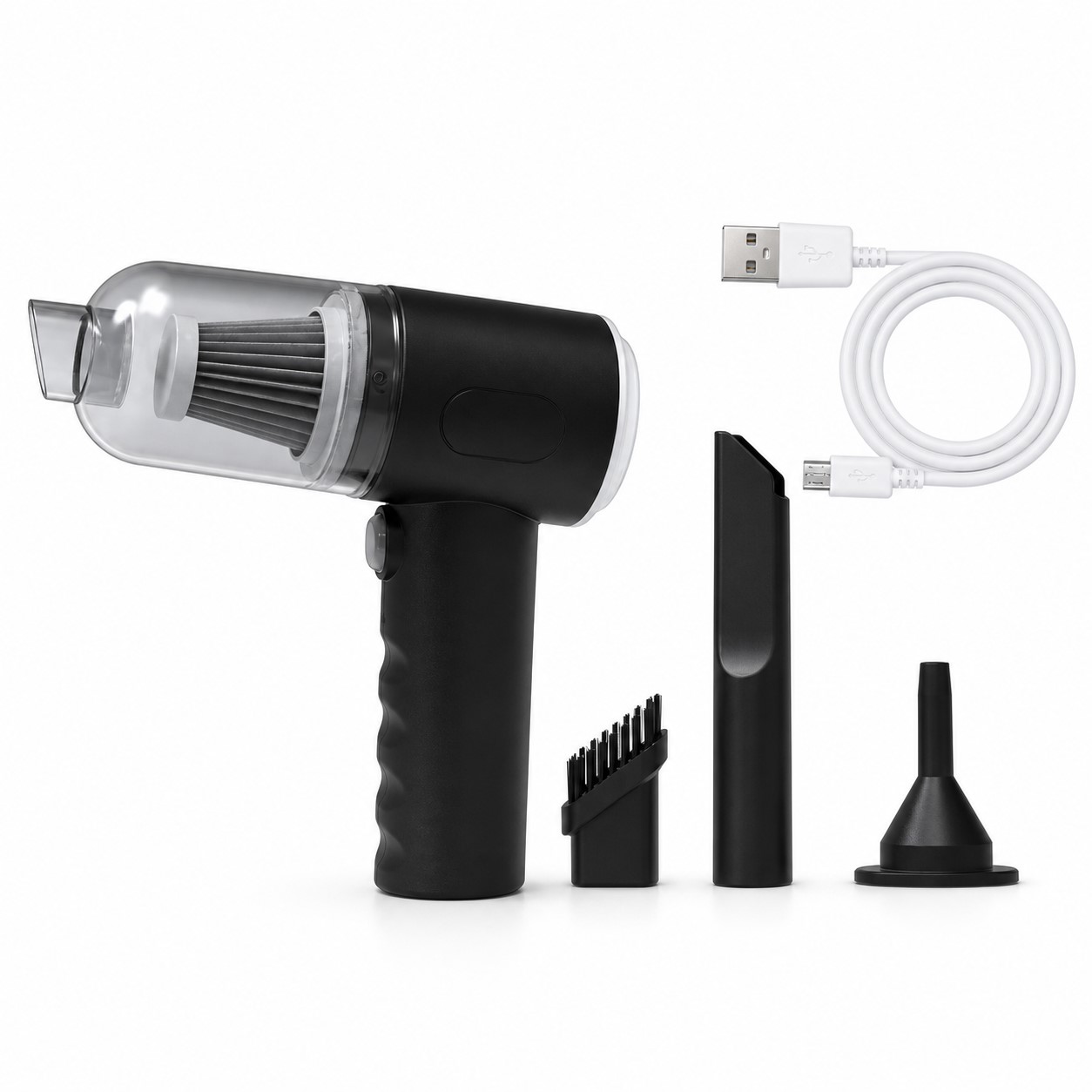 Rechargeable ABS Handheld Vacuum With Attachments — view 2