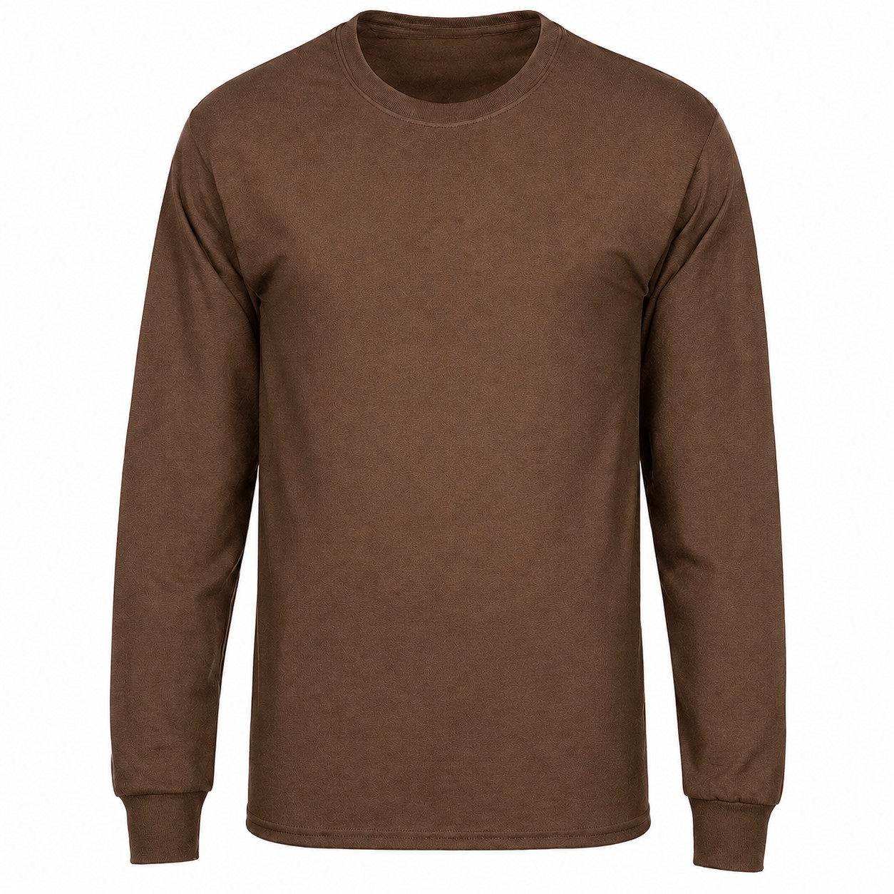 6-Ounce Cotton Long Sleeve Shirt — Brown