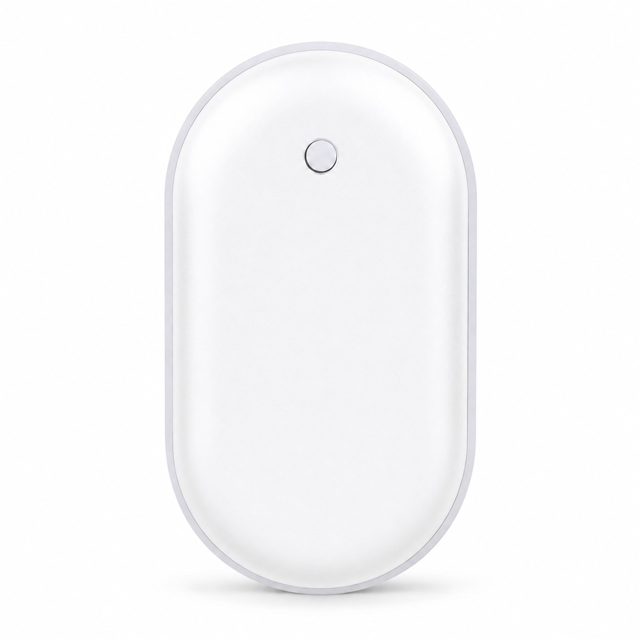 Rounded Rechargeable Hand Warmer — White