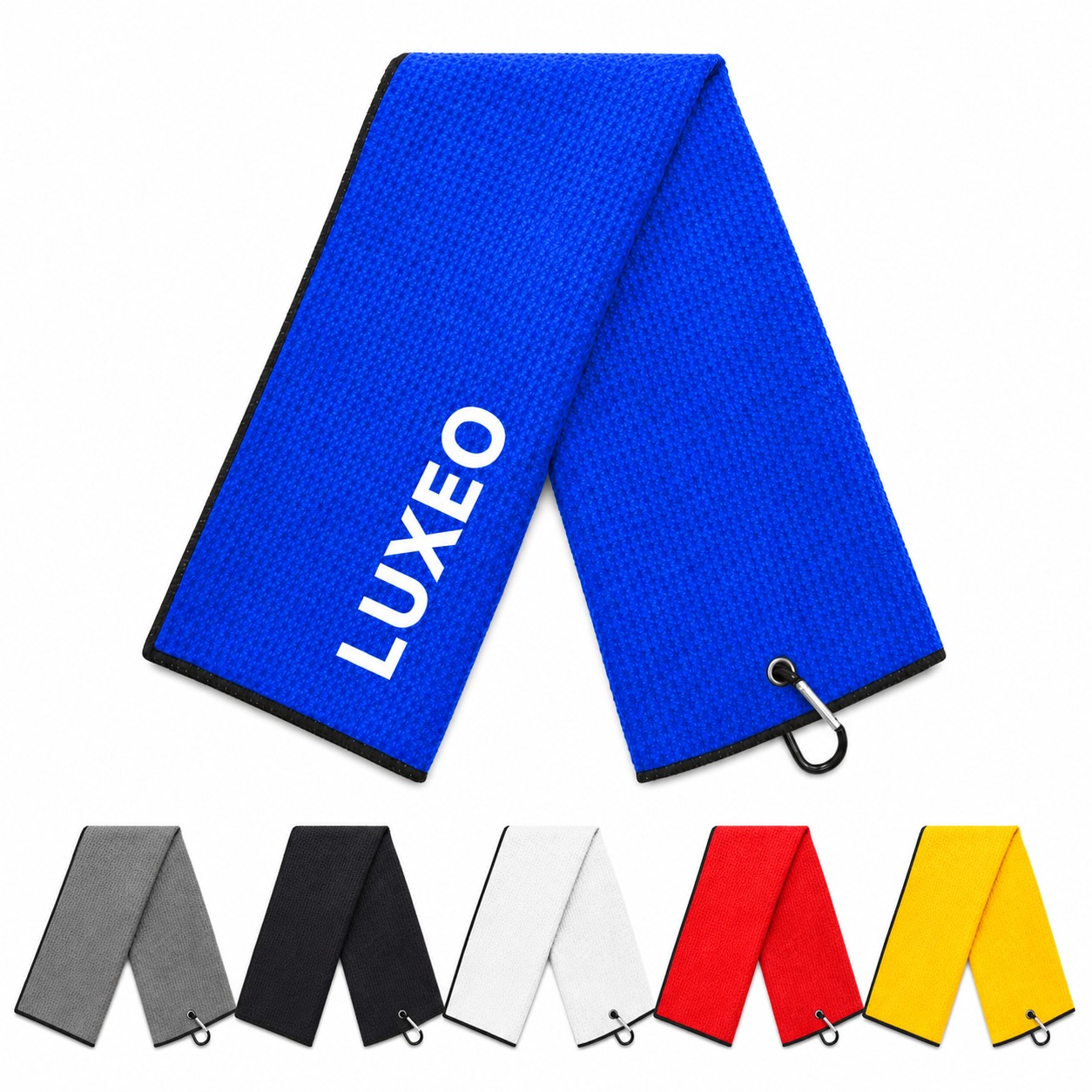 Waffle Microfiber Golf Towel With Clip