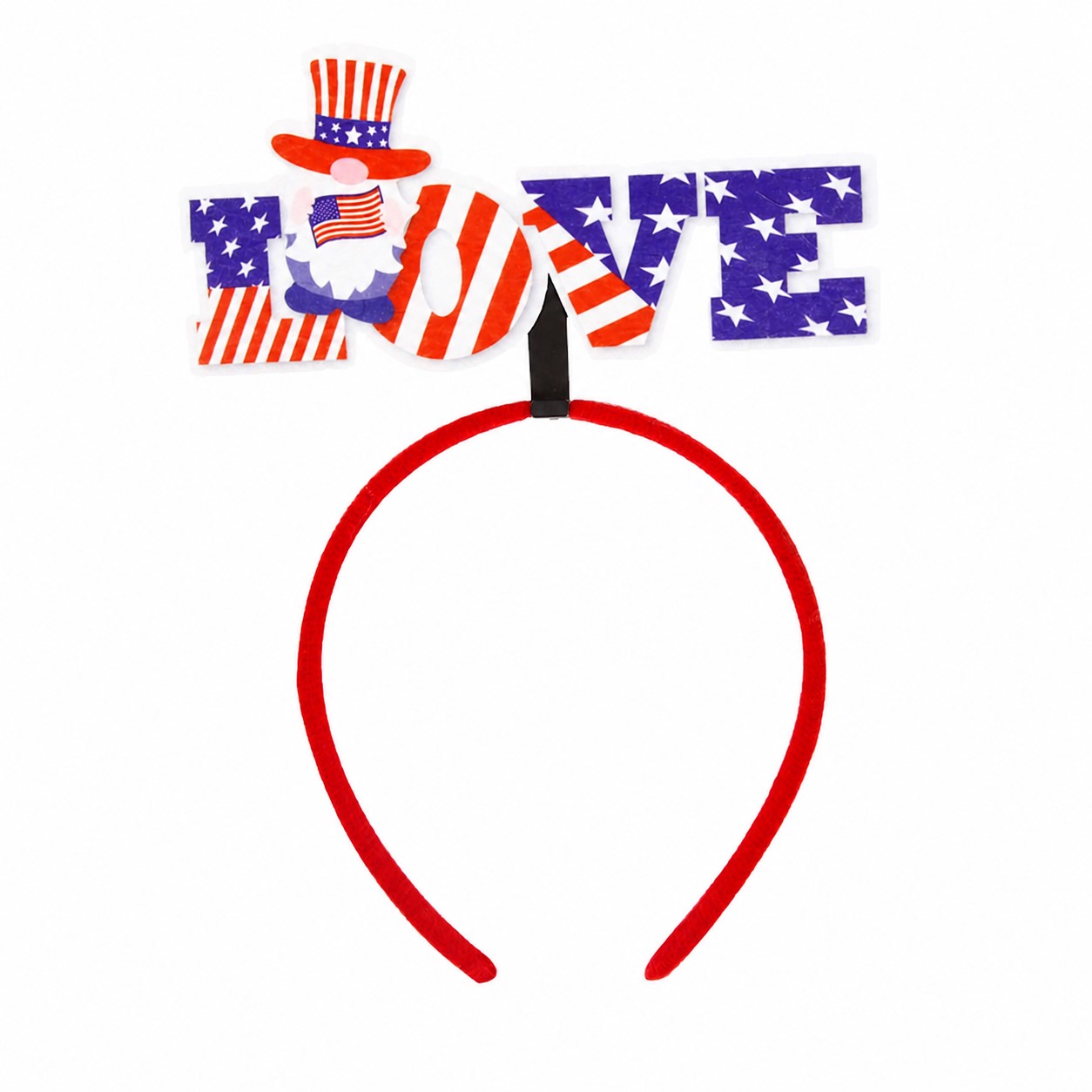 Flag Love Sign Hair Headband — Red