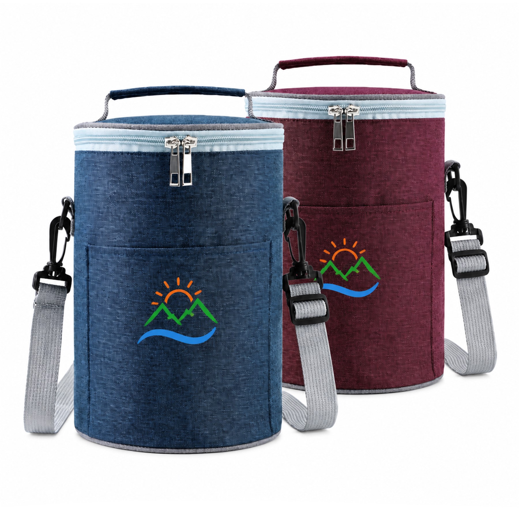 Round Oxford Insulated Lunch Bag
