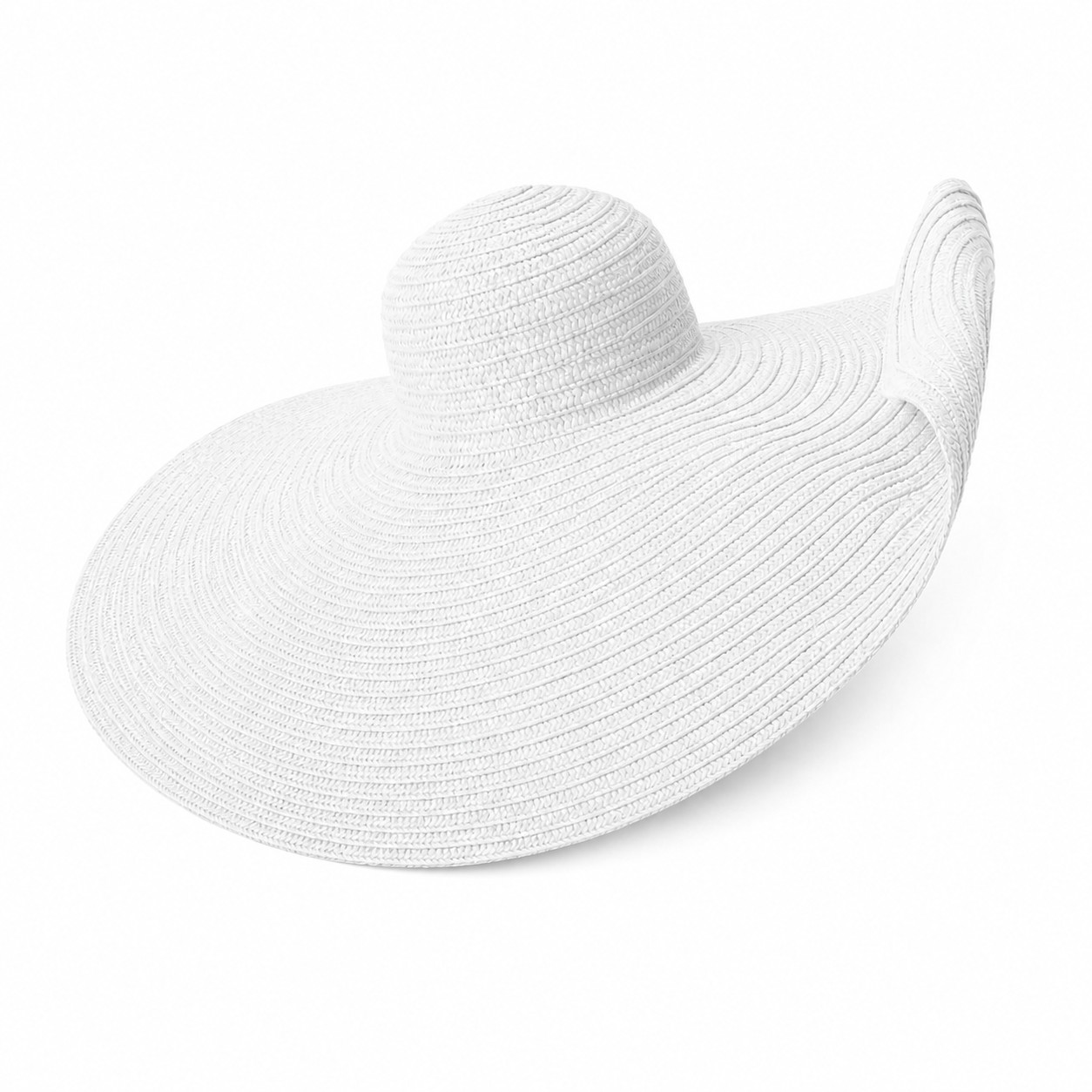 Straw Sun Hat — White