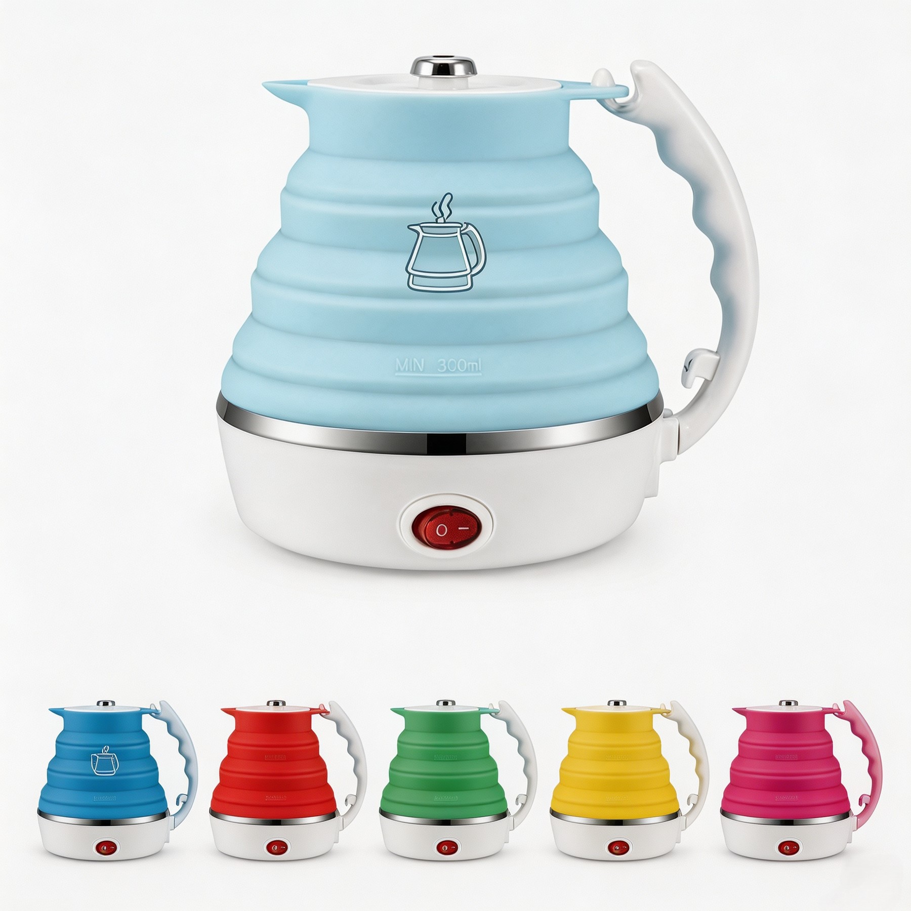 Foldable Silicone Electric Travel Kettle