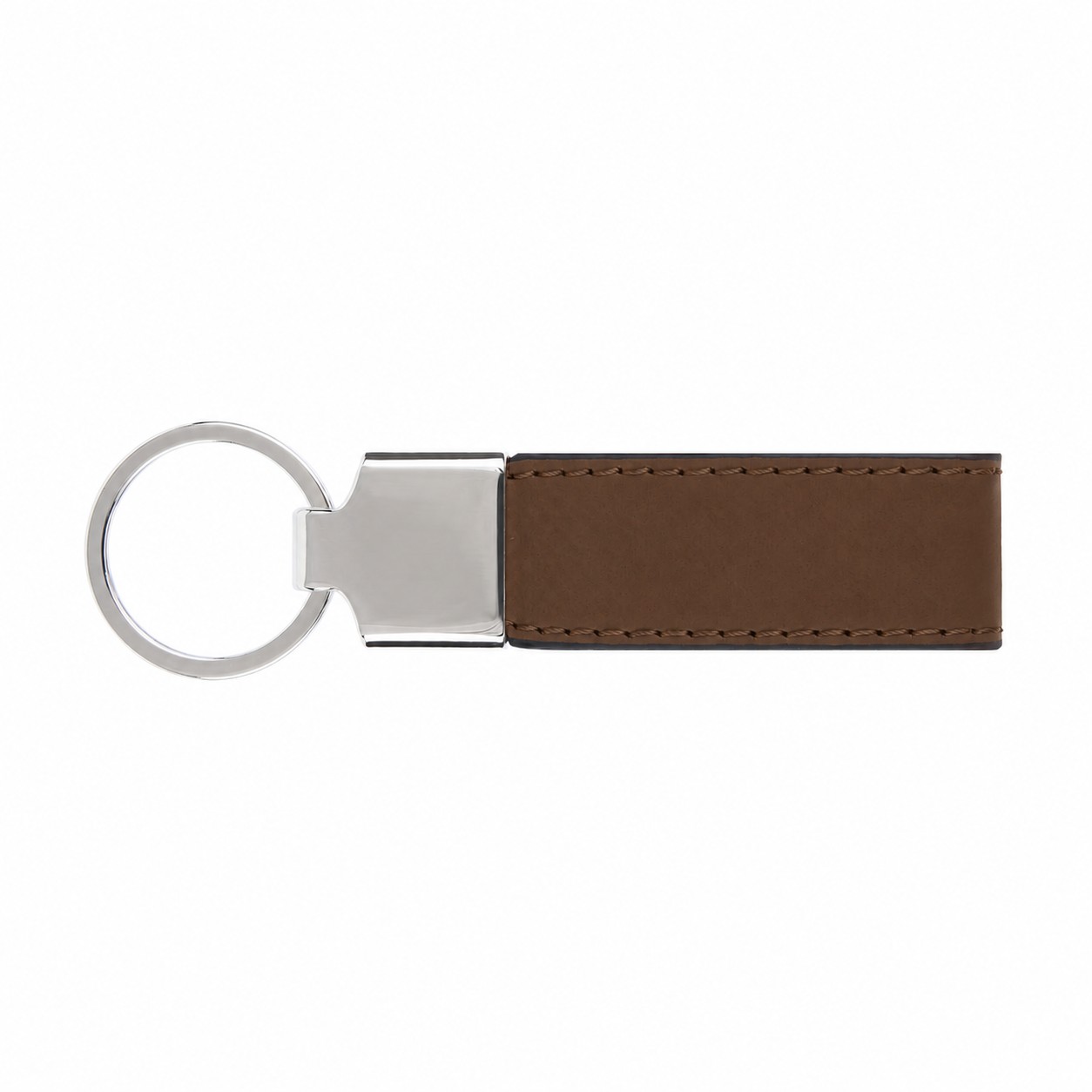 PU Leather Key Chain Strap — Brown
