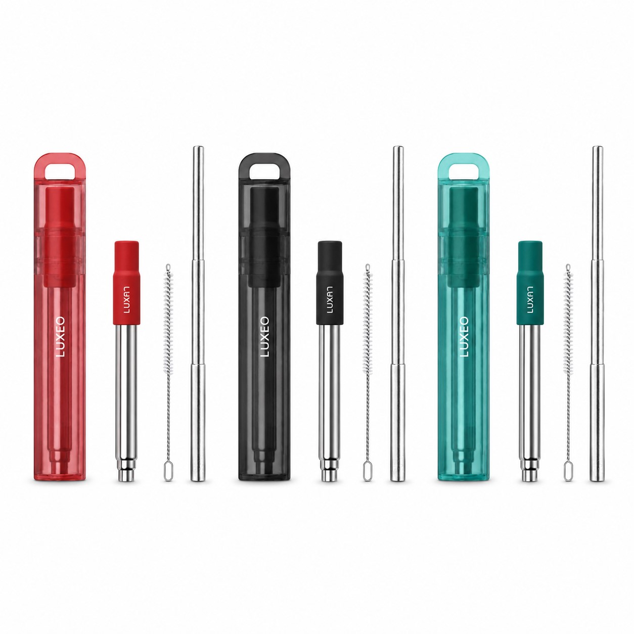 Retractable Stainless Steel Straw With Carry Case