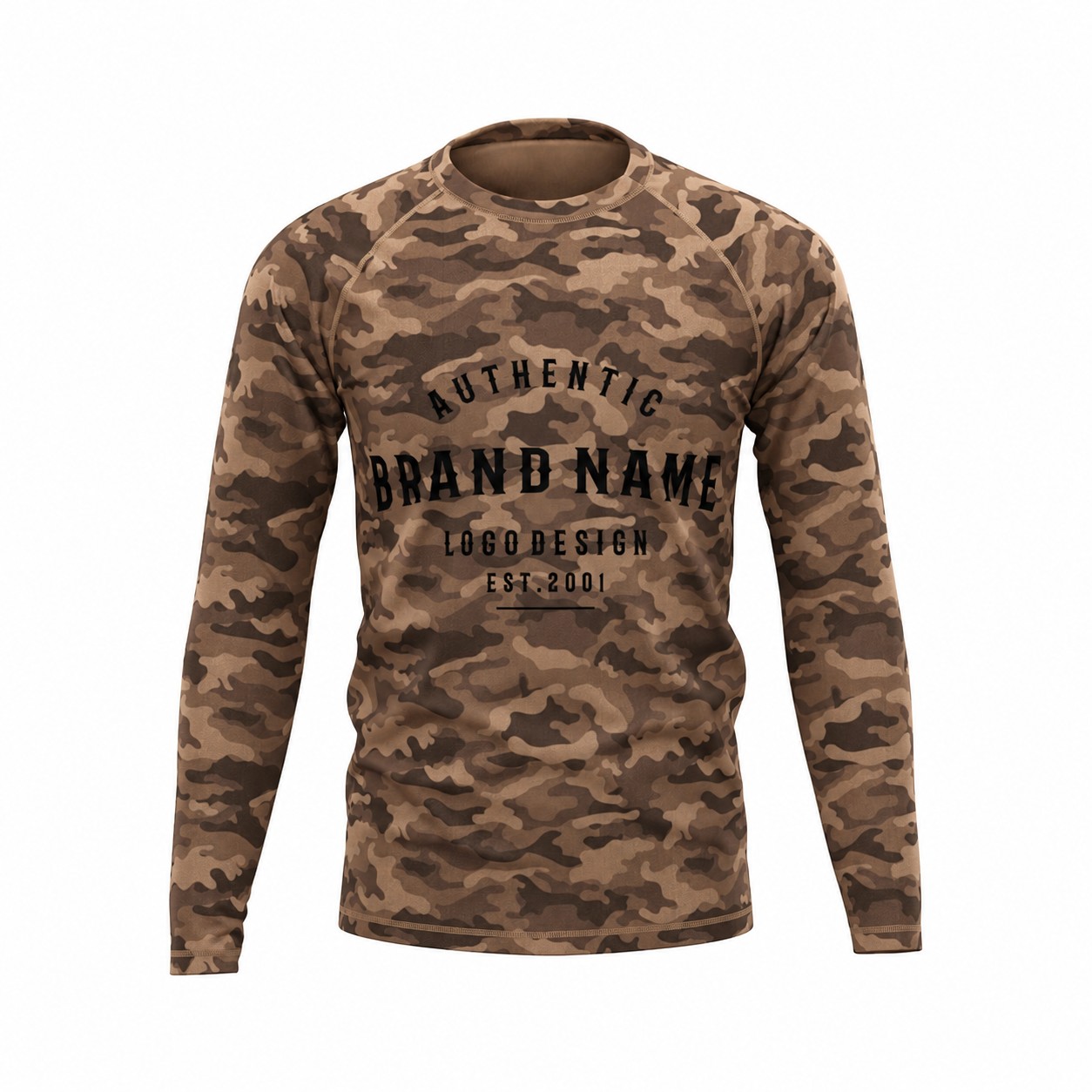 Raglan Sleeve Workout Shirt — Brown