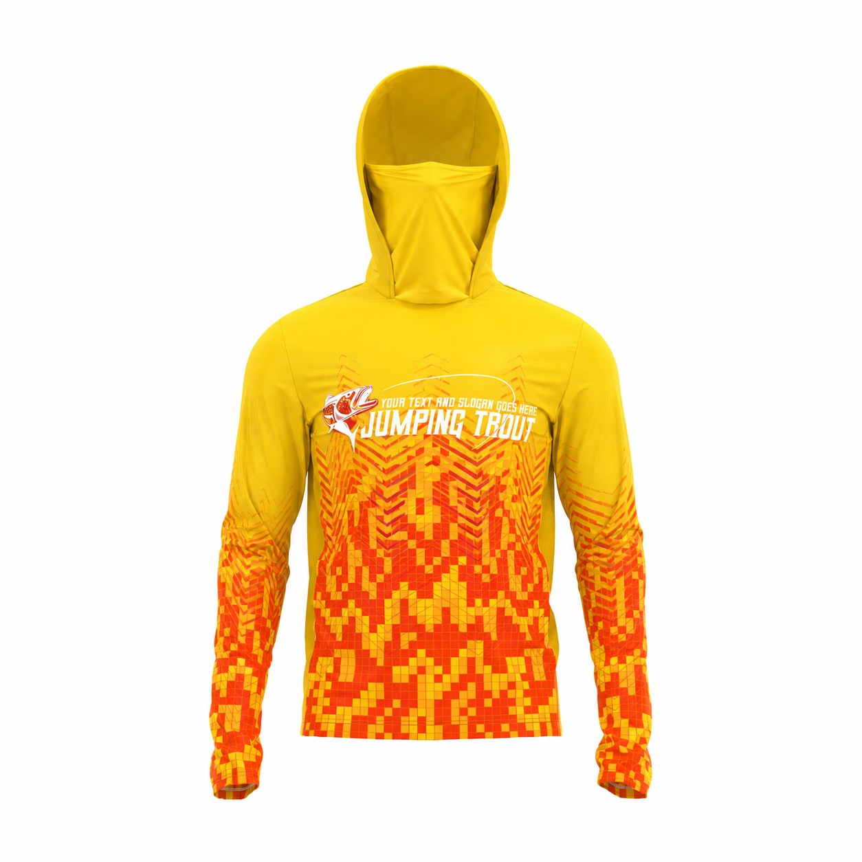 Polyester Spandex UPF Hoodie — Yellow