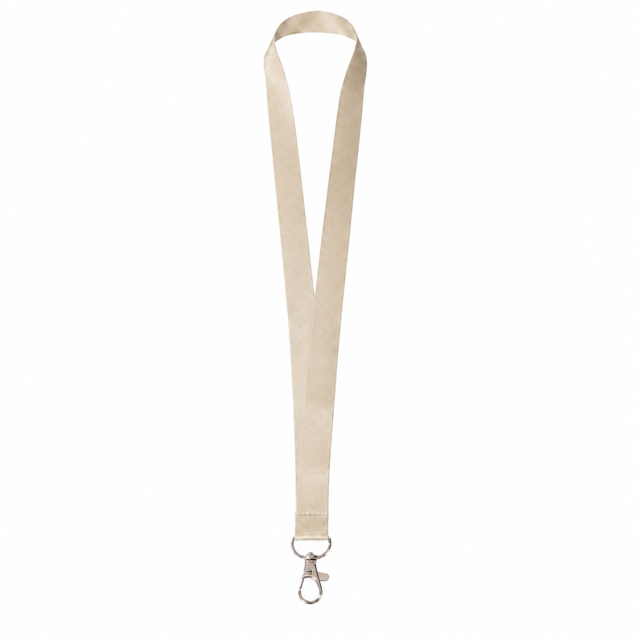 Recycled RPET Badge Lanyard — Beige