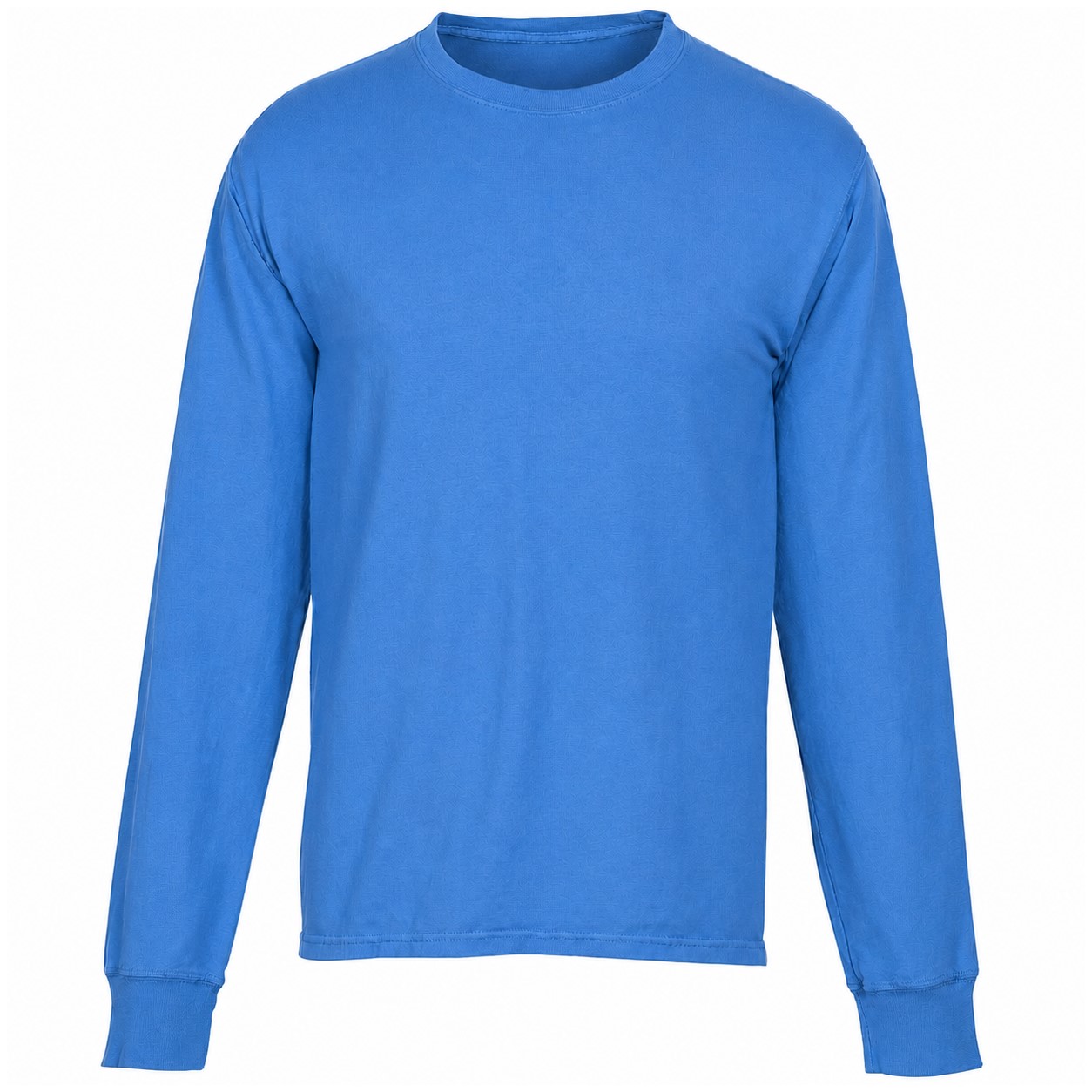 Garment Dyed Cotton Long Sleeve Tee — Blue