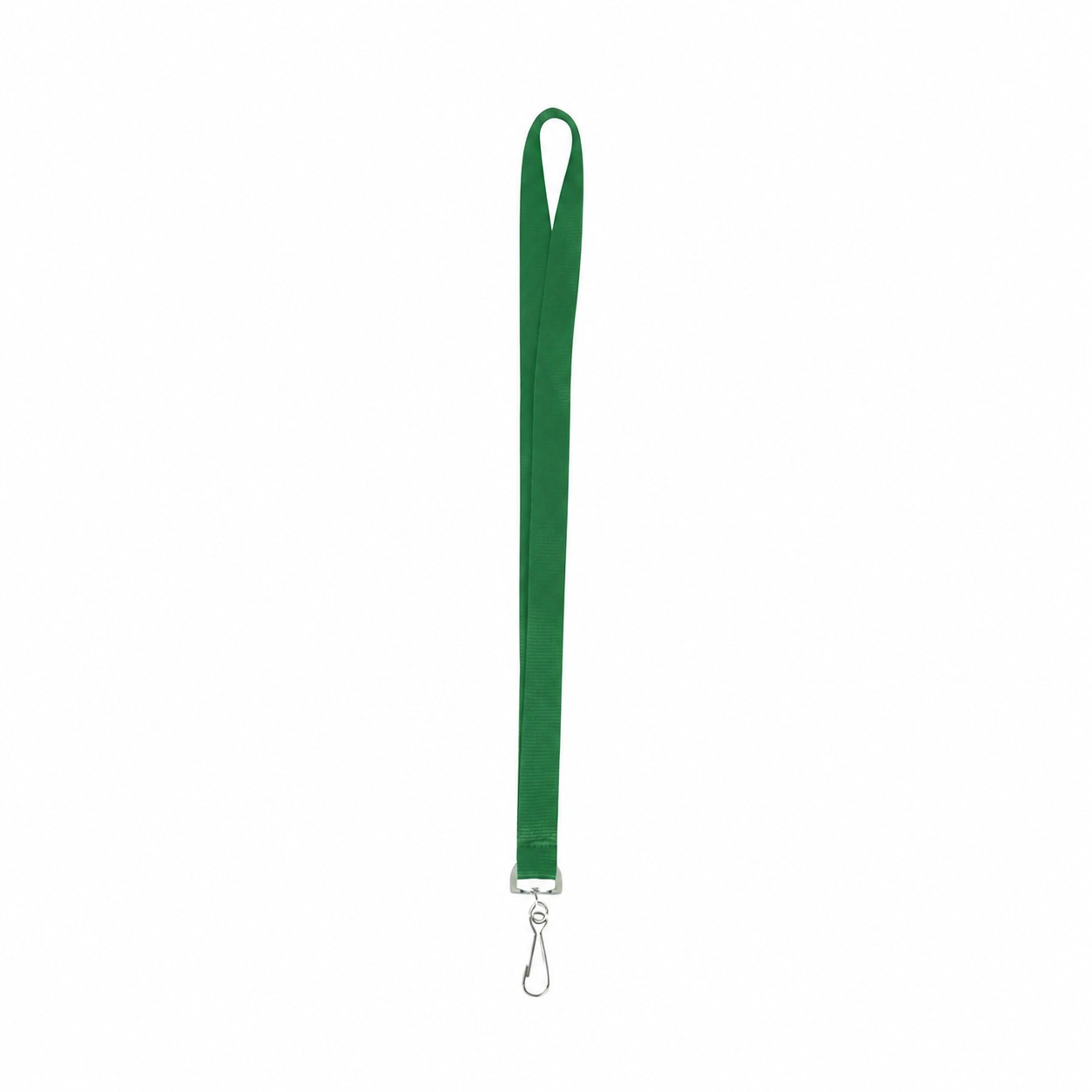 Textured Polyester Badge Lanyard — Green