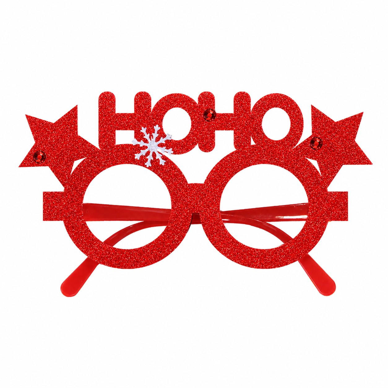Felt Christmas Party Eye Glasses — Red
