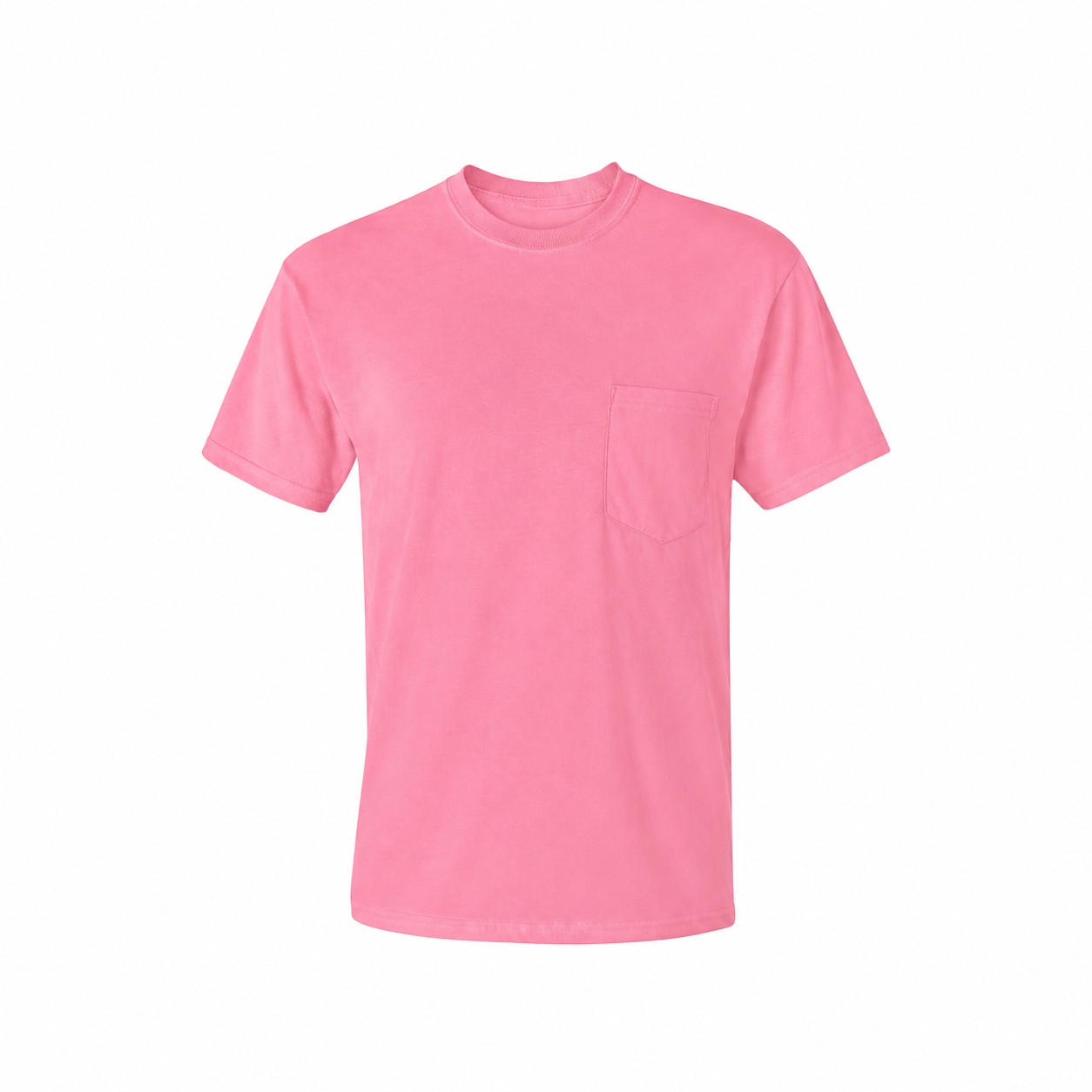 Cotton Pocket Shirt — Pink