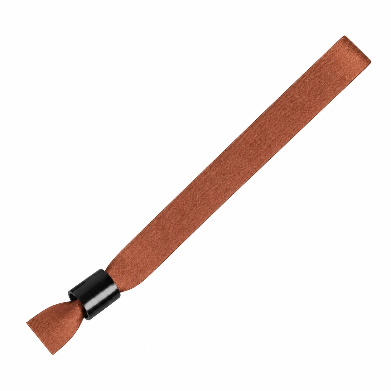 Polyester Locking Event Wristband — Copper Brown