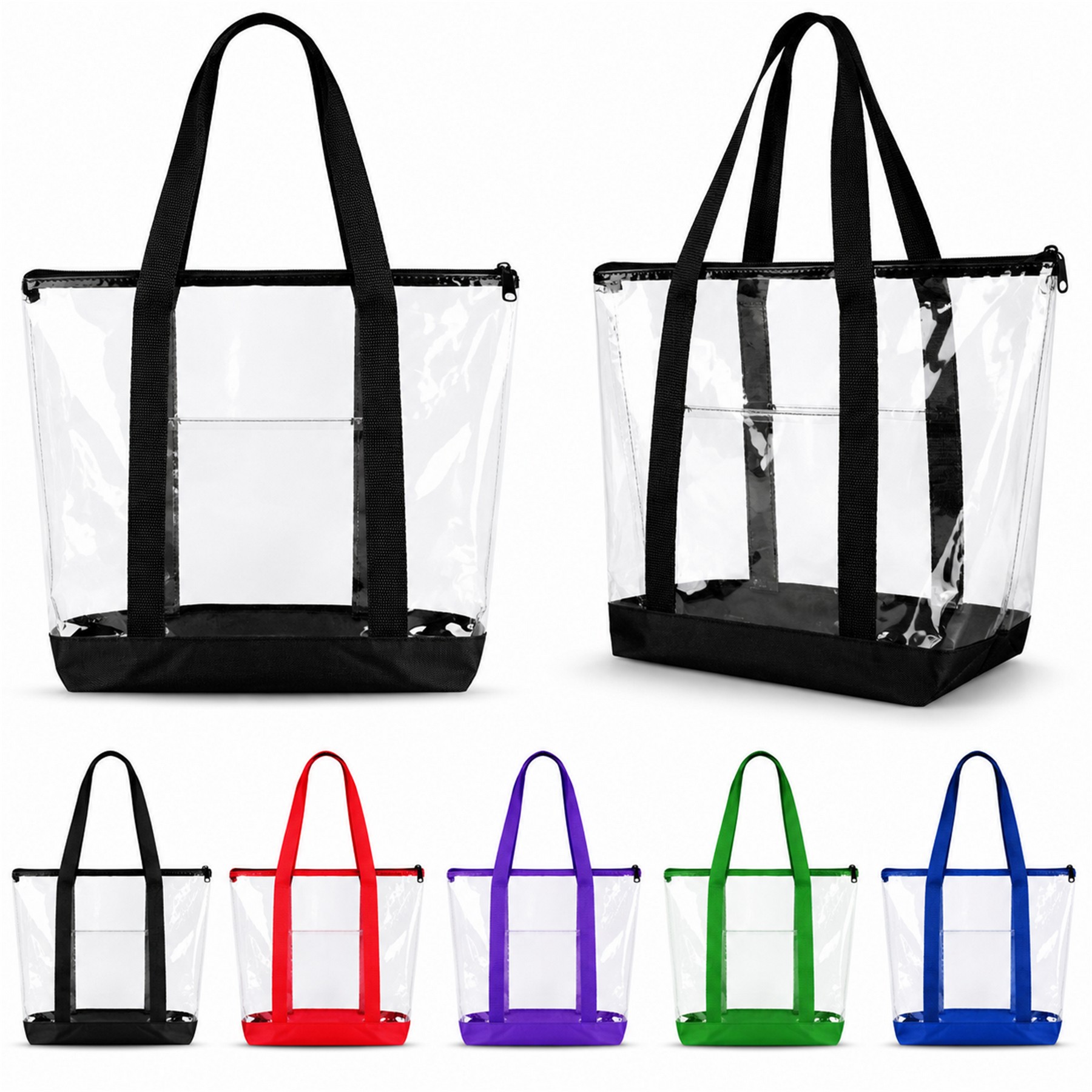 600D Polyester Zippered Storage Tote Bag
