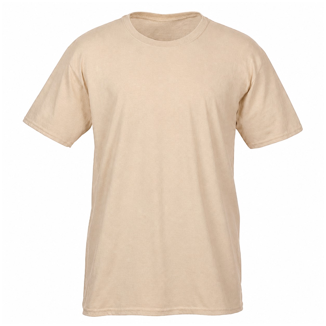 Soft Ringspun Cotton Crewneck Tee — Beige