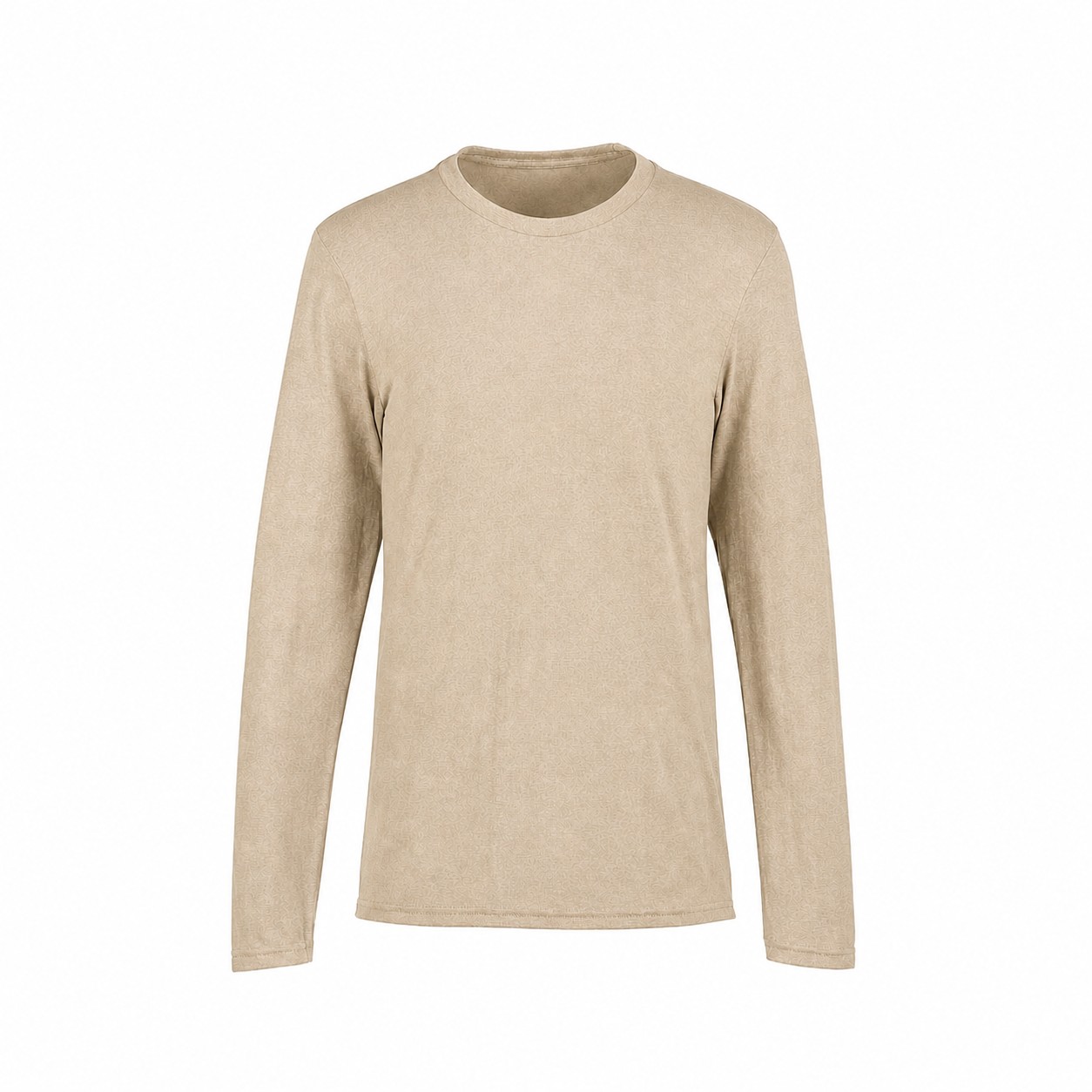 Tri Blend Long Sleeve T Shirt — Tan Beige