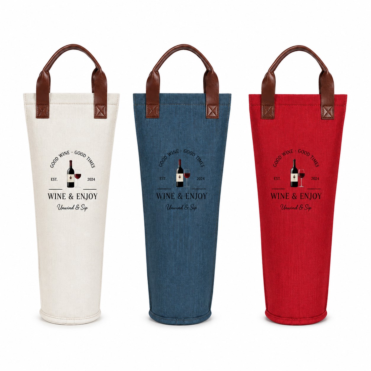 Padded Aluminum Foil Wine Bottle Tote