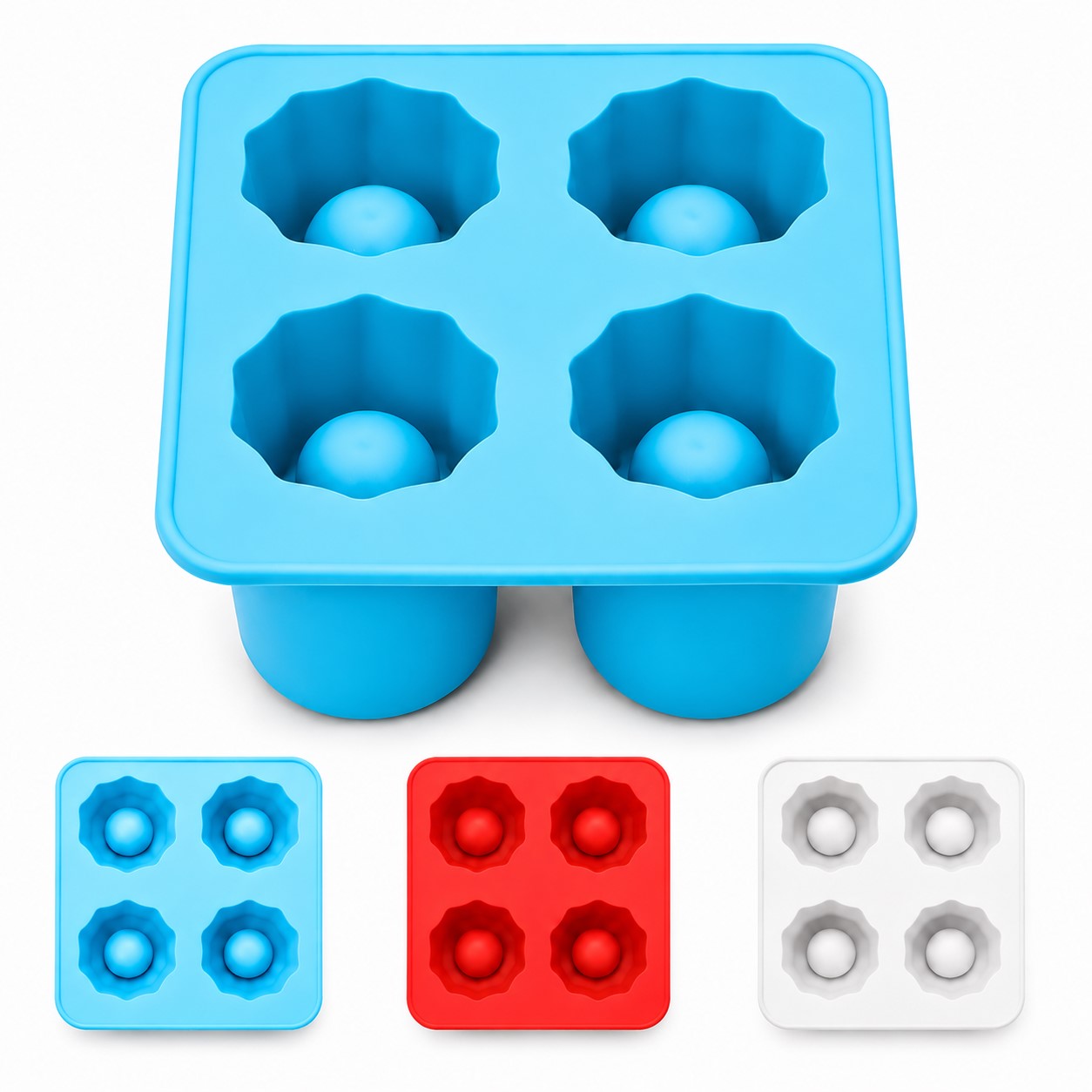 Four Cavity Shot Glass Ice Mold