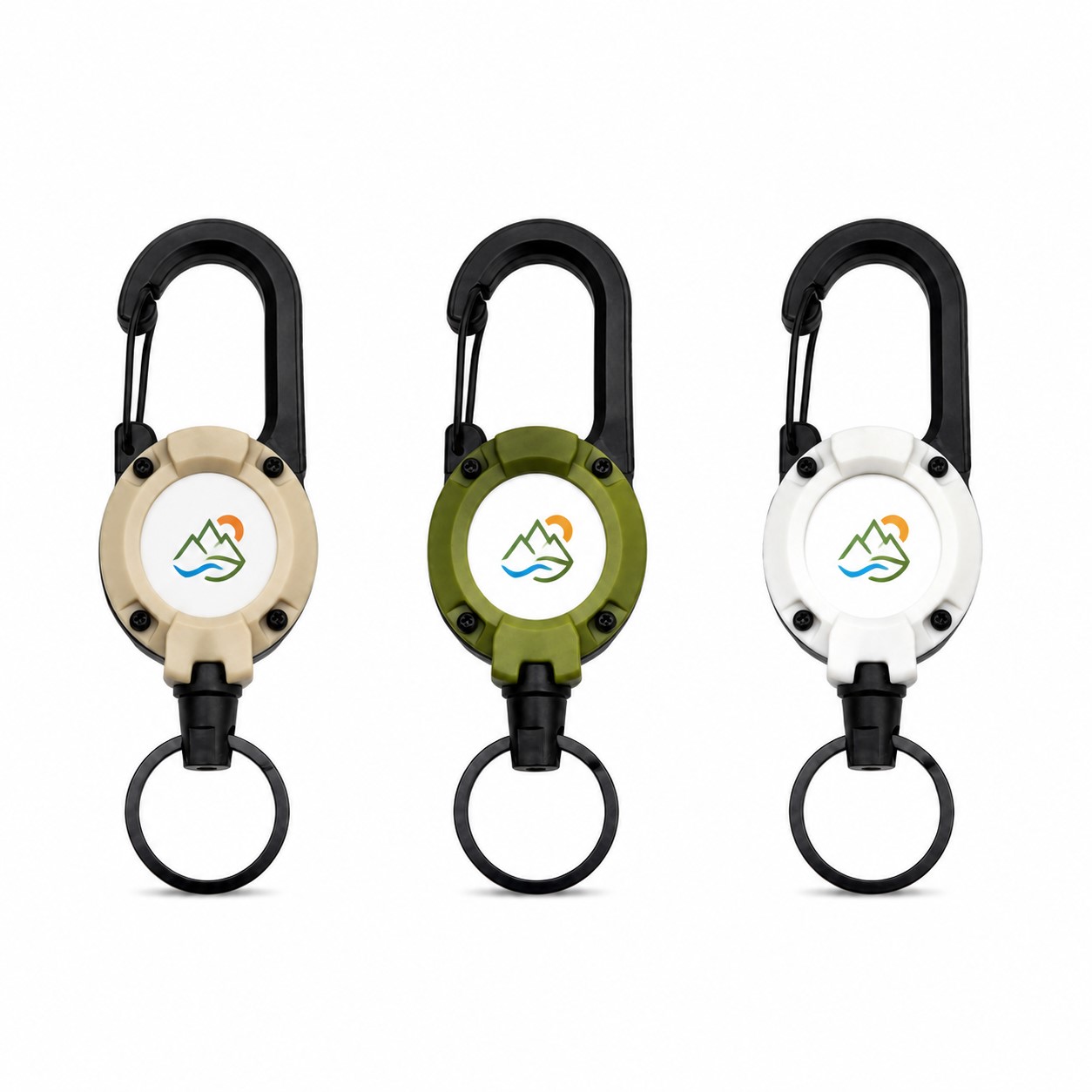 Retractable ABS Key Reel With Carabiner — view 1
