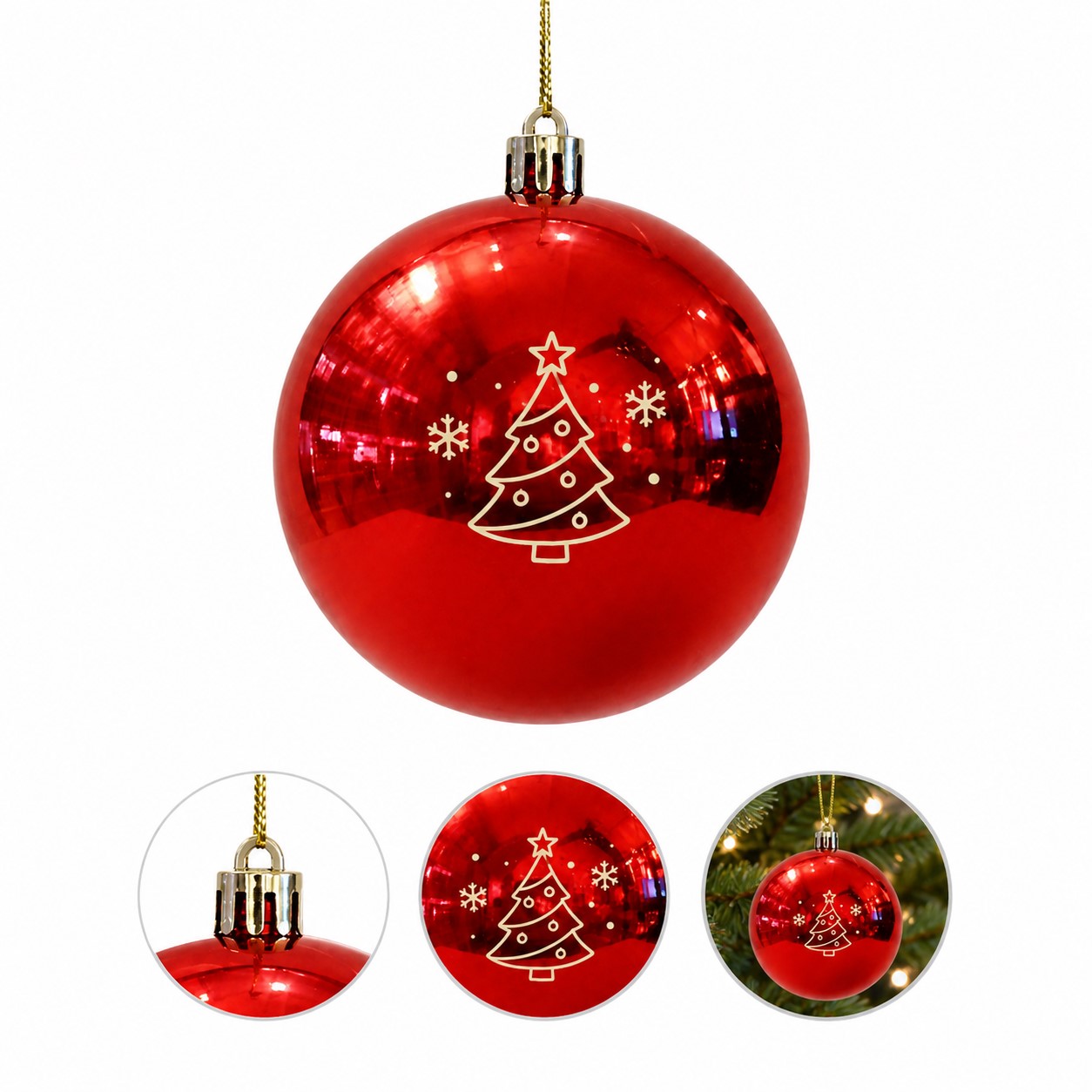Glossy Plastic Holiday Ornament Ball