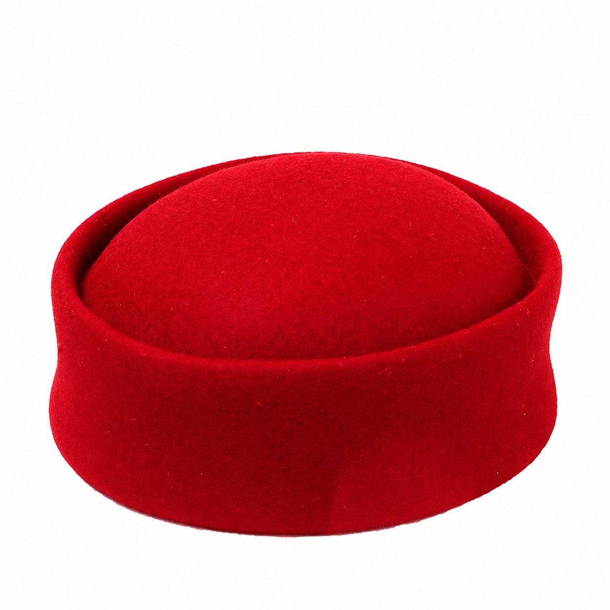 Polyester Flight Attendant Hat — Red