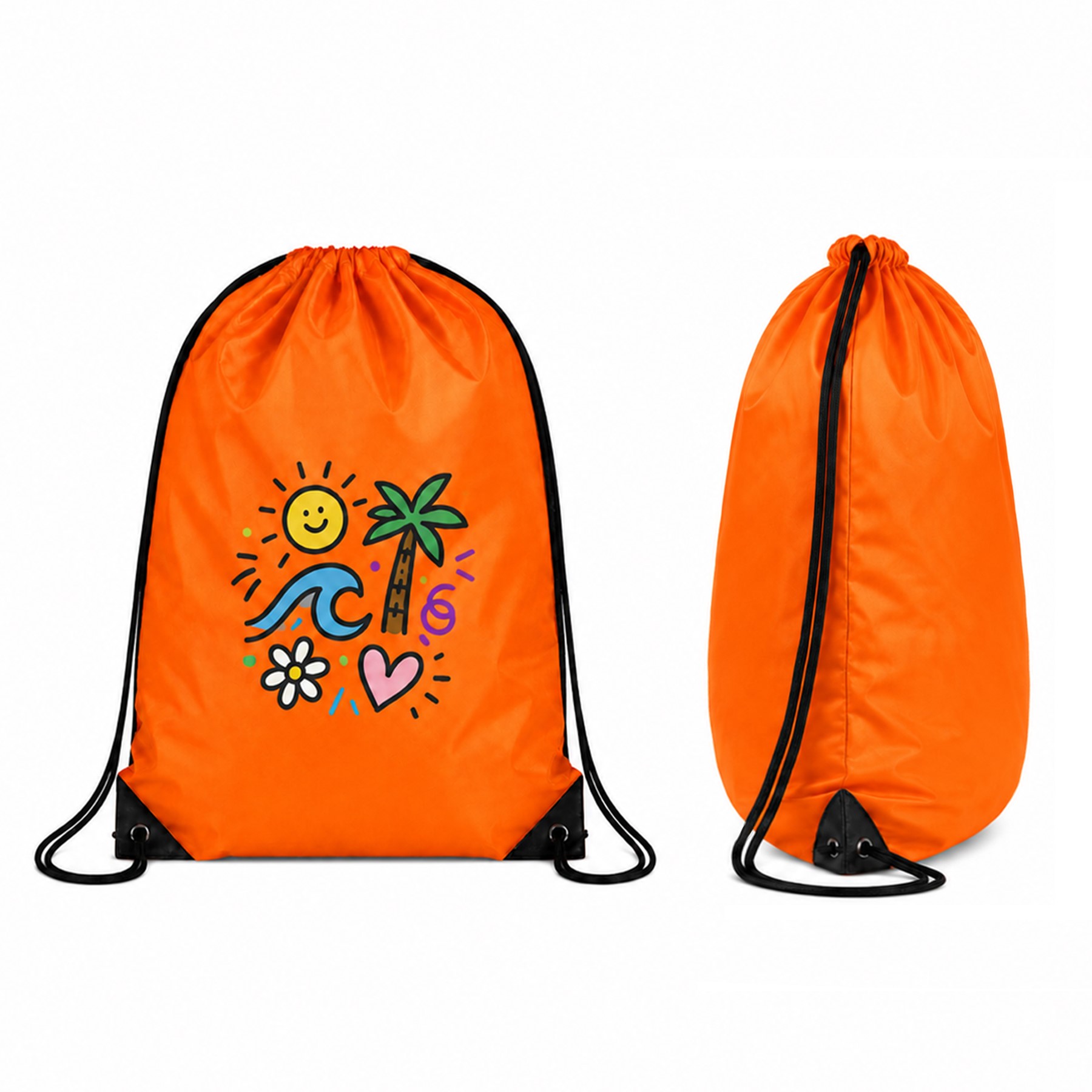210D Polyester Drawstring Pack With Reinforced Corners